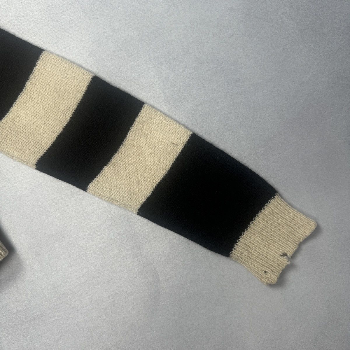 Raf Simons AW01 Riot! Riot! Riot! Striped Wool Turtleneck Sweater Size US M / EU 48-50 / 2 - 8 Thumbnail
