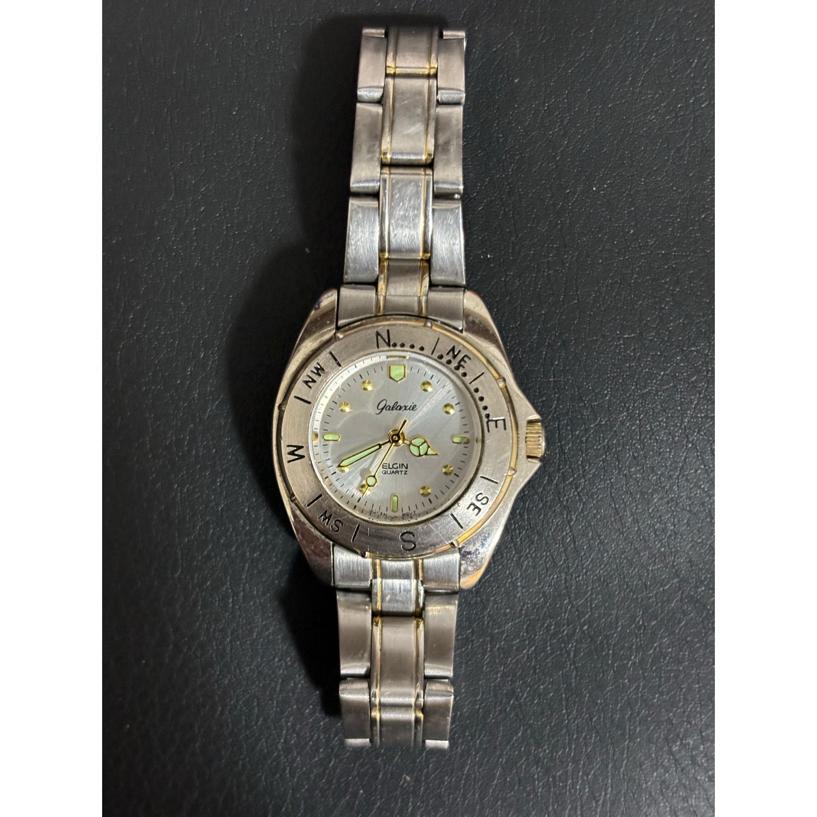 Elgin National Watch Company Vintage Galaxy By Elgin 2-Tone Womens Watch. New Battery. Size ONE SIZE - 6 Thumbnail