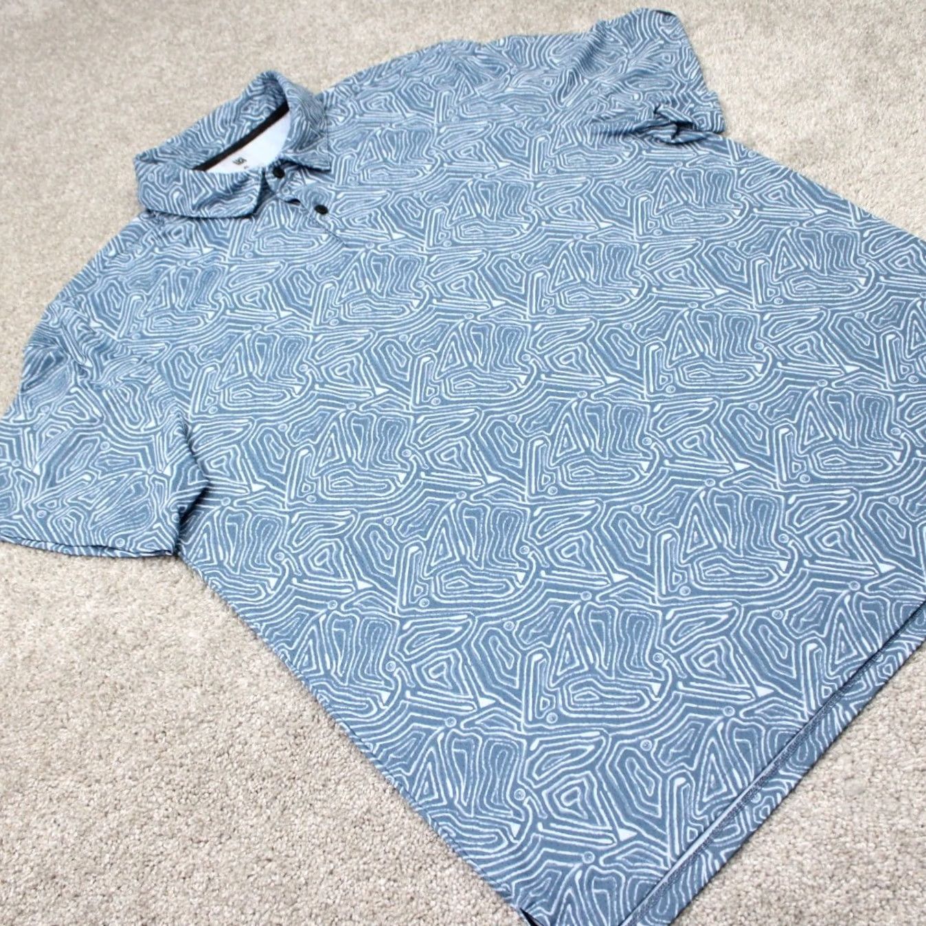 Vintage VRST Polo Shirt Mens XL Blue Geometric Golf Short Sleeve Athletic Size US XL / EU 56 / 4 - 5 Thumbnail