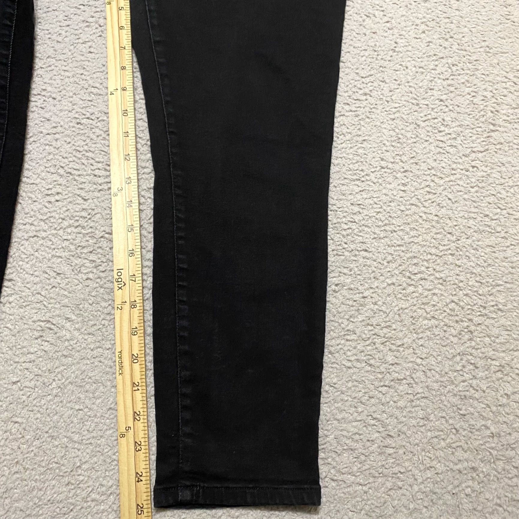 Everlane Everlane Jeans Womens High Rise Dark Wash Skinny Crop 33 Black Denim Cotton Spandex 5-Pocket Regular Womens Jeans Size 24" / US 00 / IT 34 - 3 Thumbnail