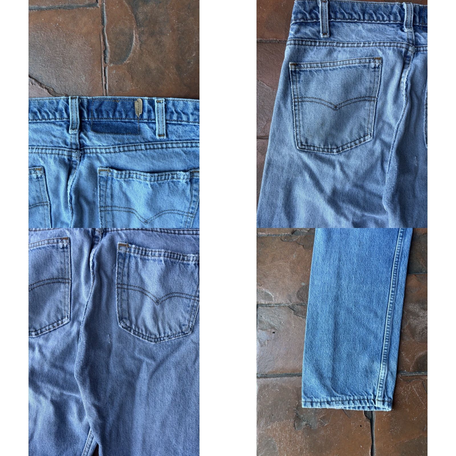 Levi's VINTAGE Levi's 505 Jeans Men Regular 33x32 Light Blue 90s Grunge USA Made Denim 5-Pocket Design Size US 33 - 9 Thumbnail