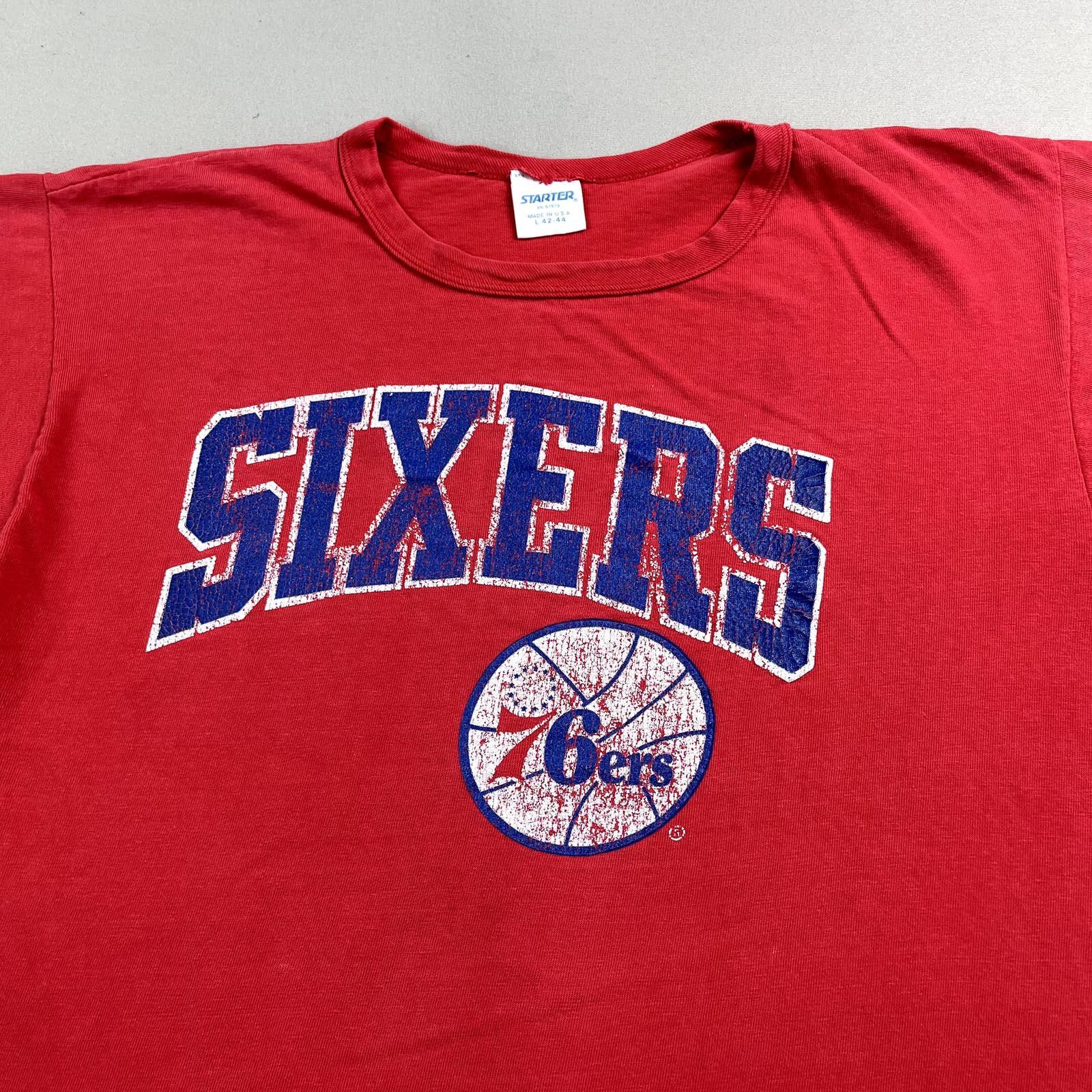 NBA × Starter × Vintage Vintage Philadelphia 76ers Sixers T-Shirt 