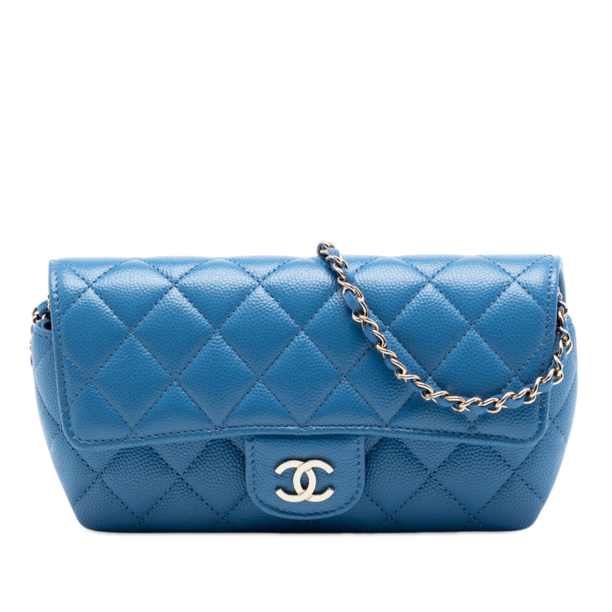 Chanel CC Quilted Caviar Sunglasses Case with Chain Size ONE SIZE - 1 Thumbnail