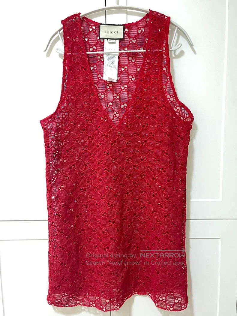 Gucci Gucci Full LOGO hollow knitted dress Size XS / US 0-2 / IT 36-38 - 2 Thumbnail