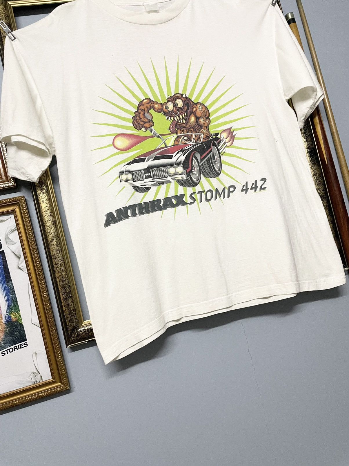 Band Tees Vintage Og 1995 Anthrax Storm 442 Sony Signature Graphic Tee Size US XL / EU 56 / 4 - 6 Thumbnail