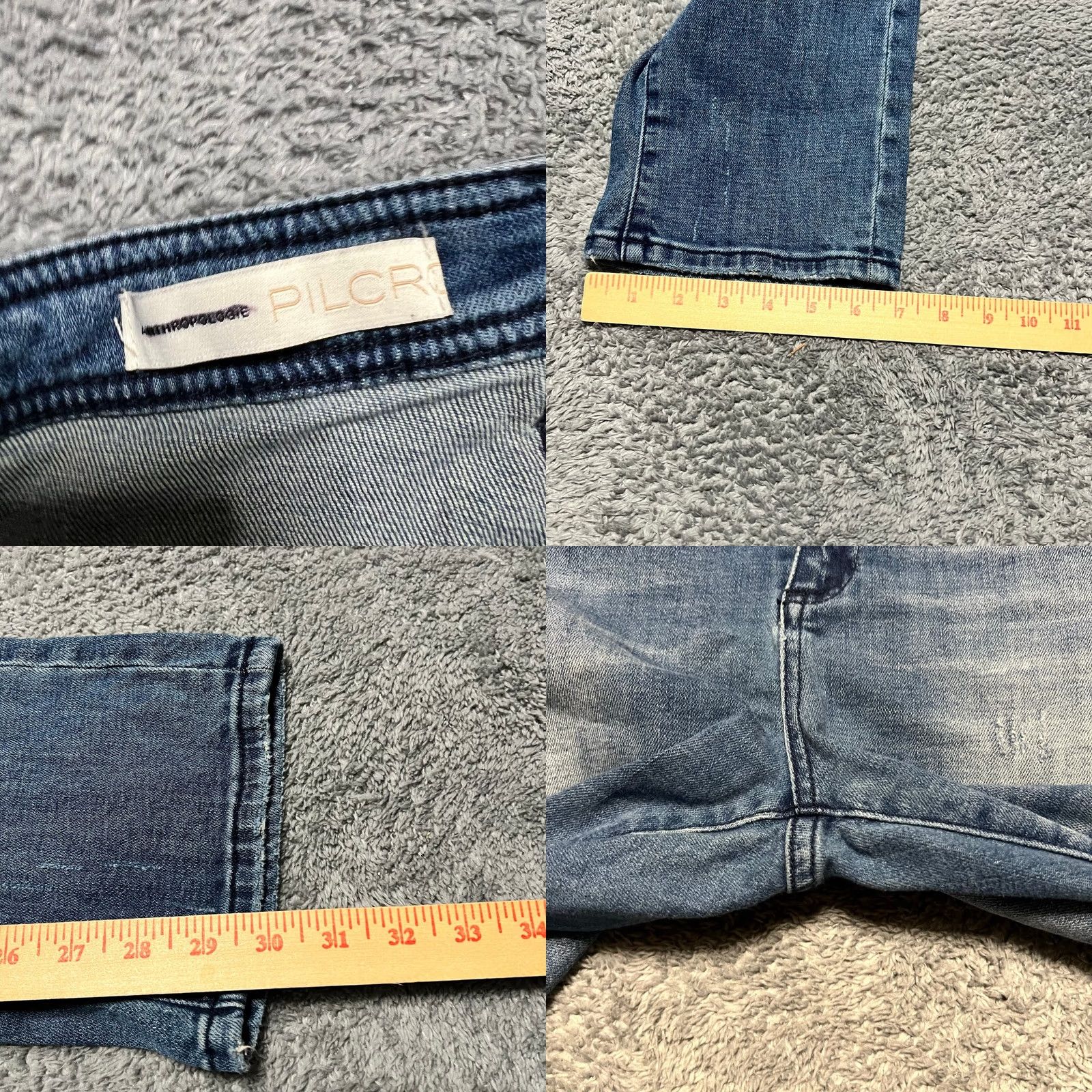 Vintage Pilcro Jean Womens 32 (38x30) Slim Boyfriend High Rise Ankle Pants Size 24" / US 00 / IT 34 - 8 Thumbnail