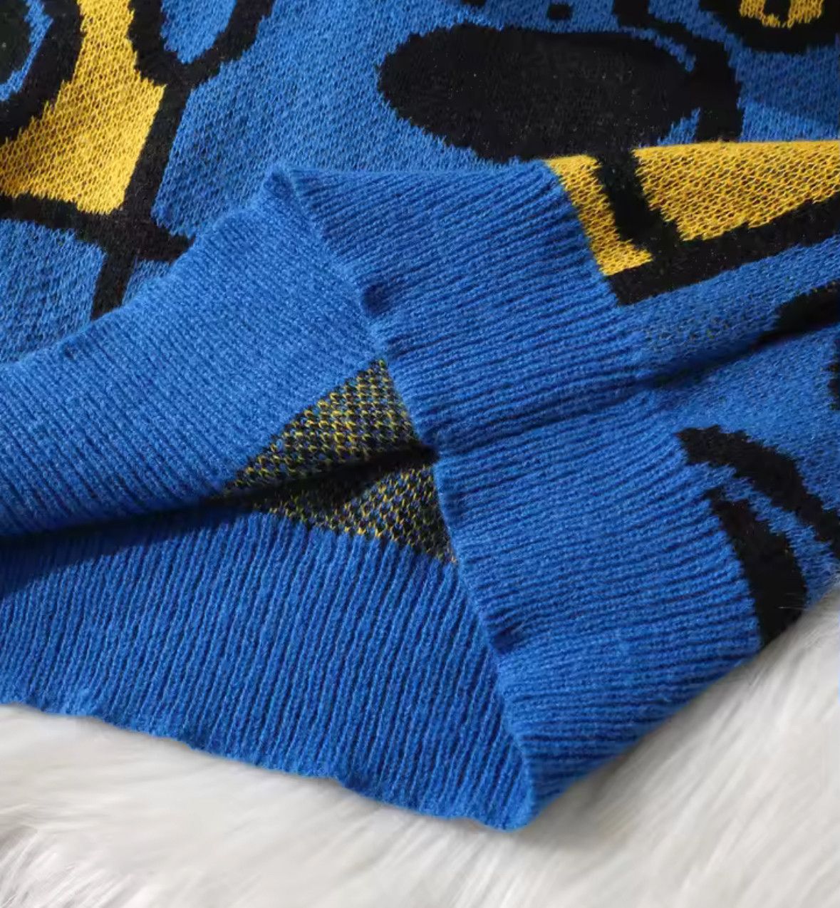Other Street Retro Y2K Cute Cartoon Dog Jacquard Knitwear Size US S / EU 44-46 / 1 - 5 Thumbnail