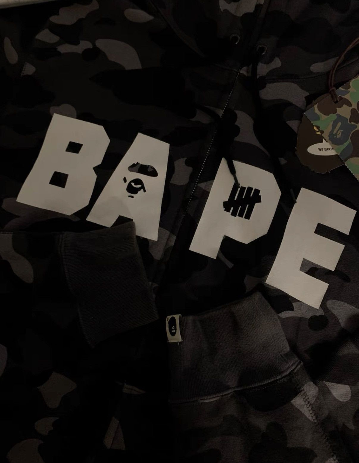 BAPE OG Nigo era, black and gray camouflage jacket