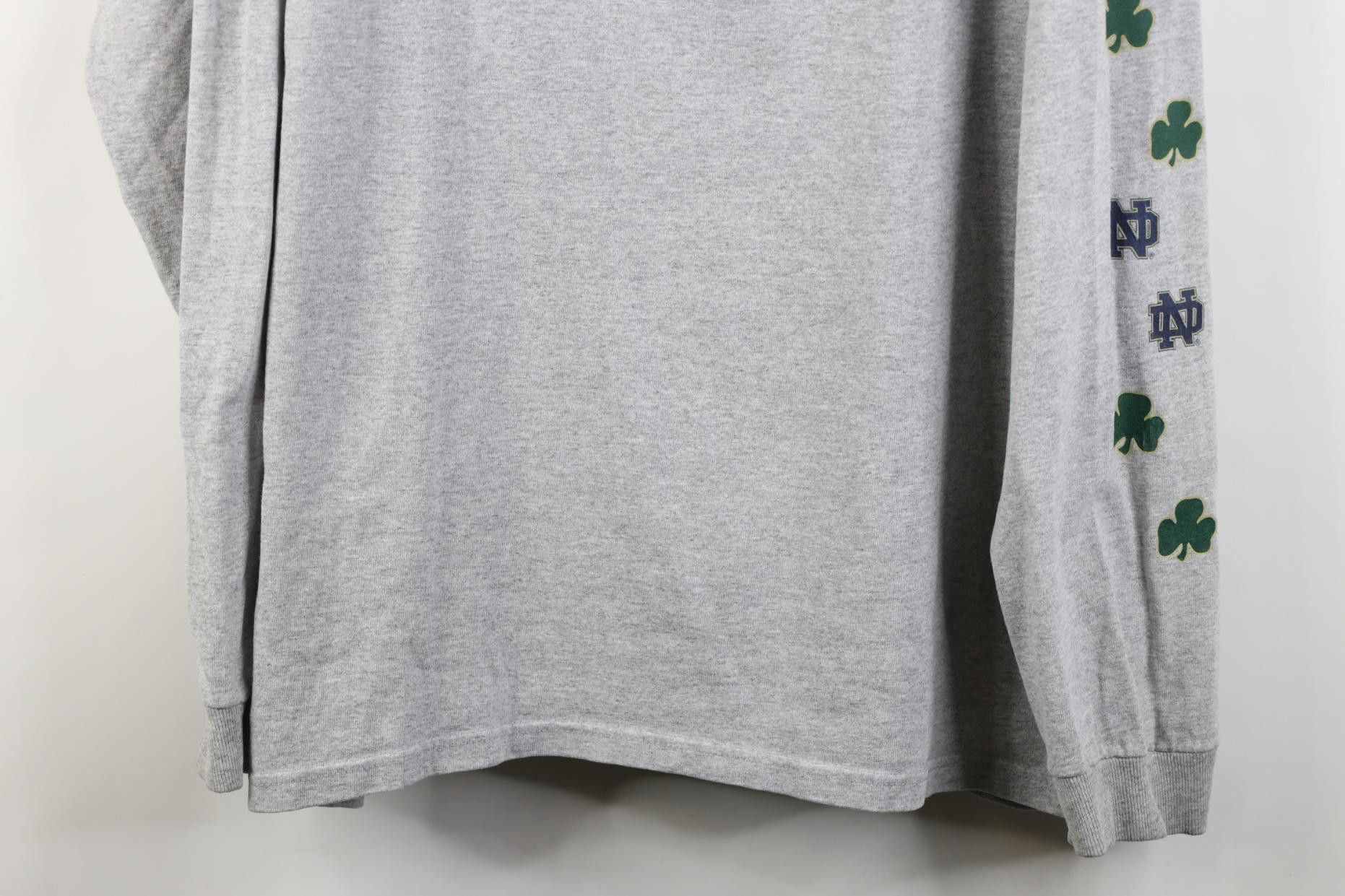 Vintage Vintage 90s University Long Sleeve T-Shirt Heather Gray USA Size US XXL / EU 58 / 5 - 3 Thumbnail