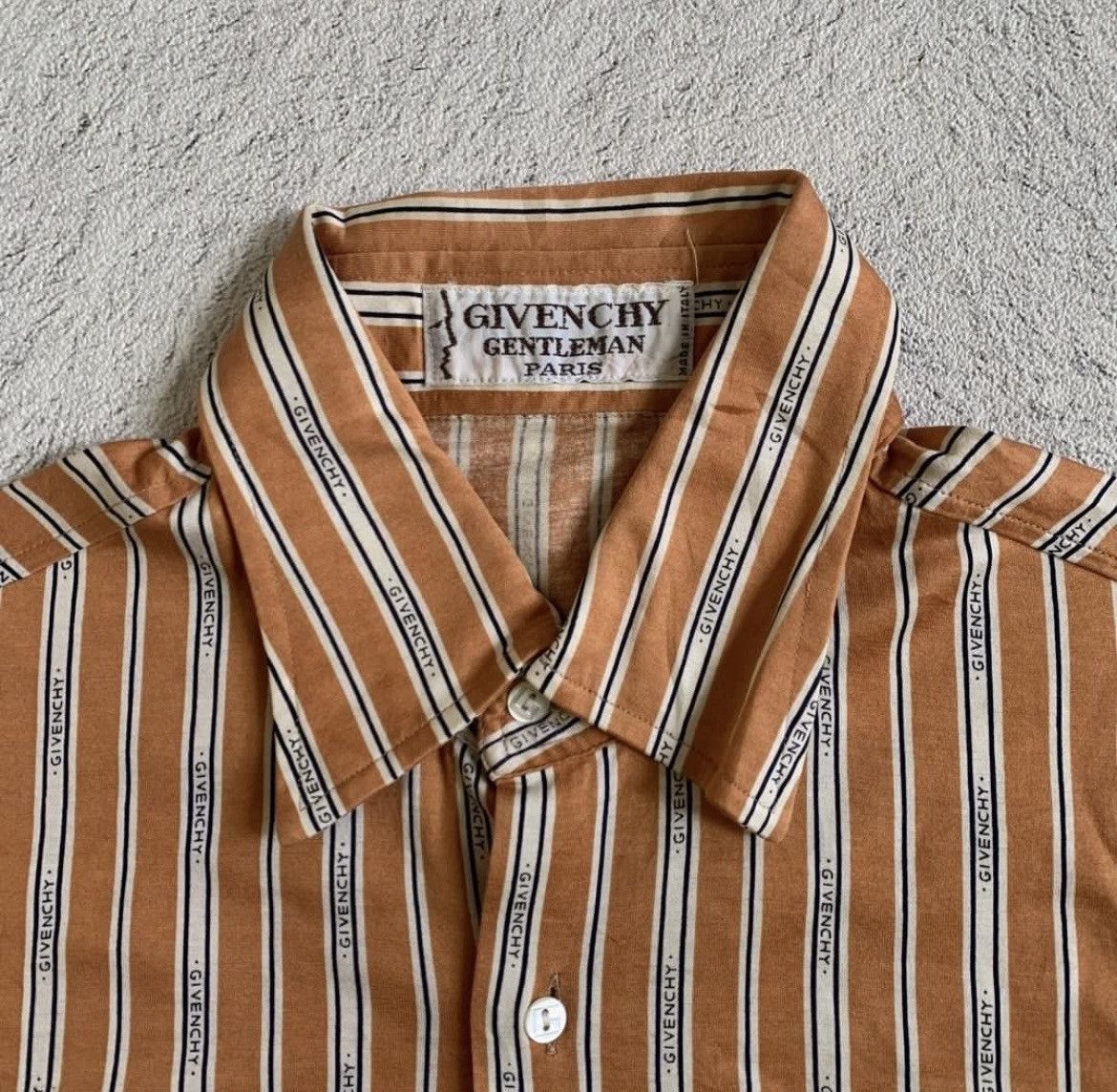 Givenchy Givenchy Gentelment Paris AOP Striped Shirt Size US M / EU 48-50 / 2 - 3 Thumbnail
