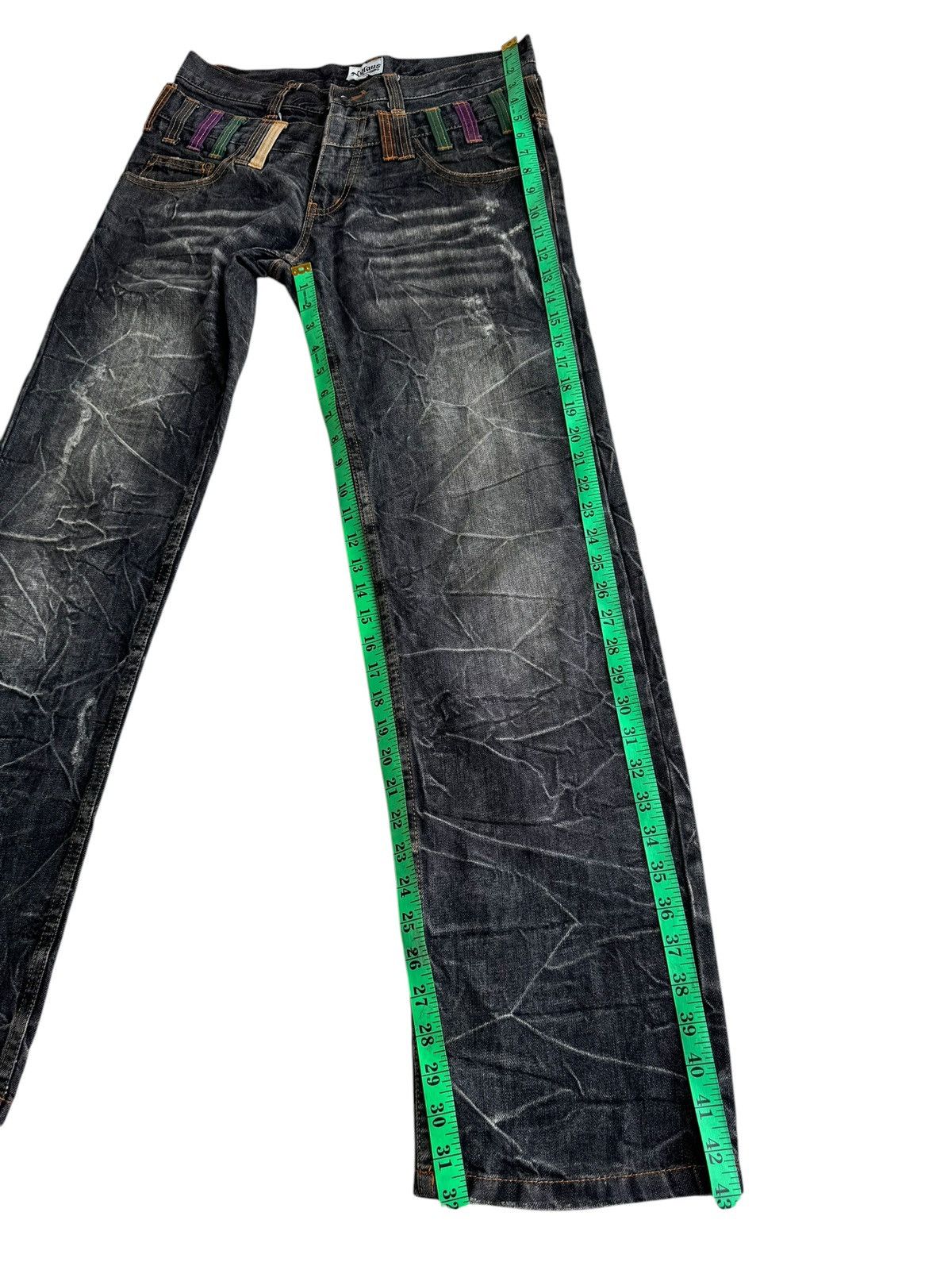 Japanese Brand × Le Grande Bleu (L.G.B.) 🔥Japanese Brand Nylaus Double Waist Distressed Jeans Size US 32 / EU 48 - 13 Thumbnail