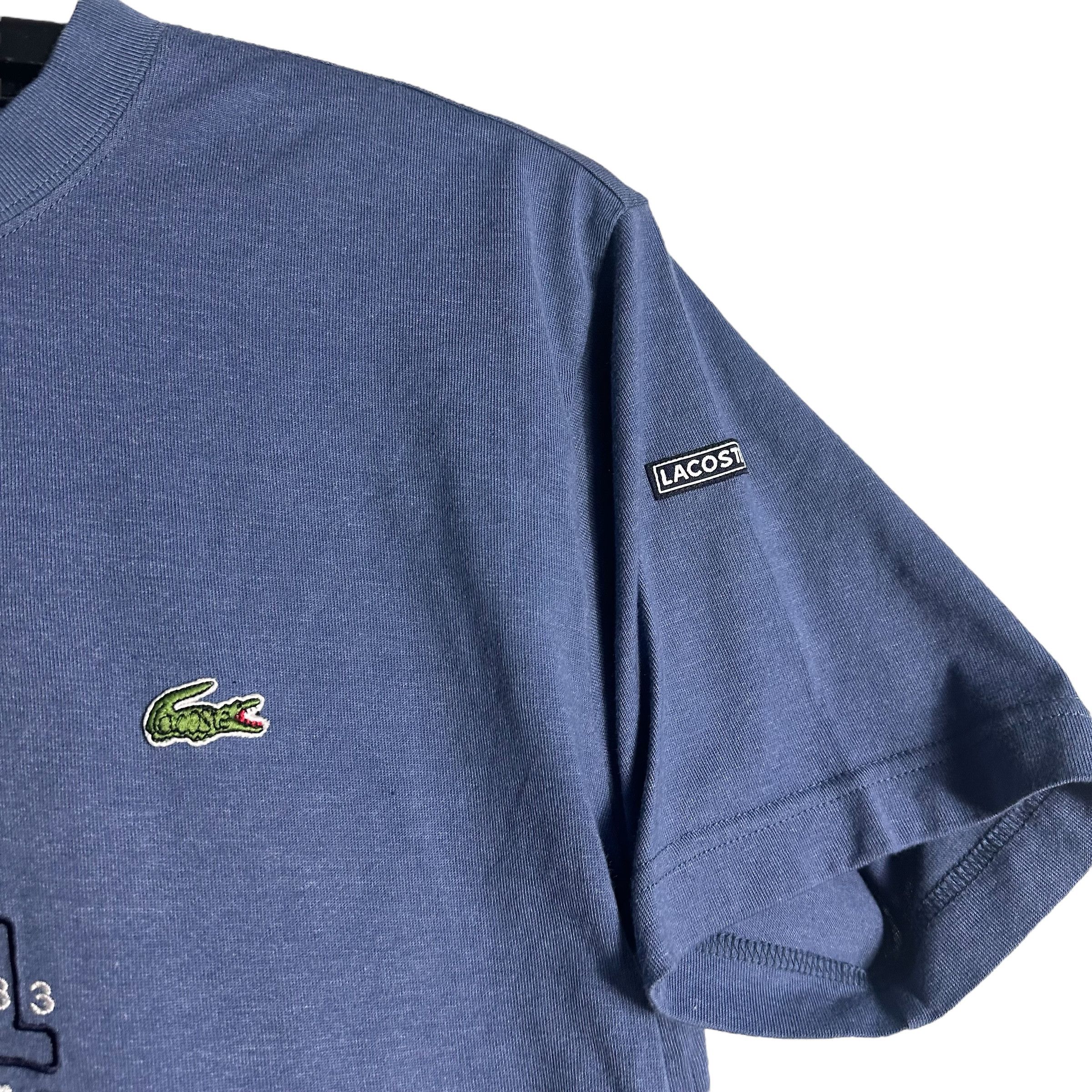Lacoste × Vintage 🔥RARE🔥Vintage Lacoste Spell Out Big Logo T-shirt Size US M / EU 48-50 / 2 - 3 Thumbnail
