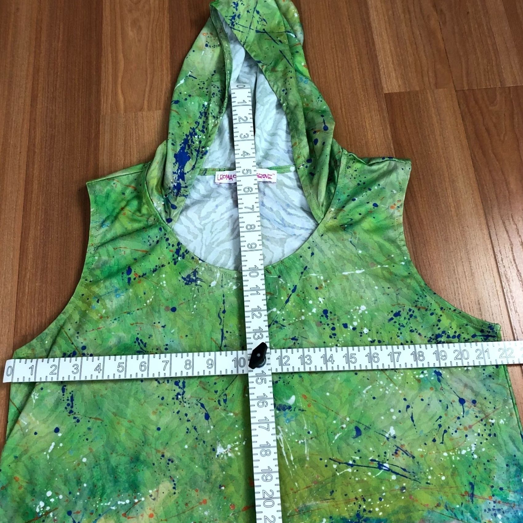 Vintage Leoma Lovegrove XL Hooded Tank Top Cover Up Womens Pullover Top Green Size XL / US 12-14 / IT 48-50 - 3 Thumbnail
