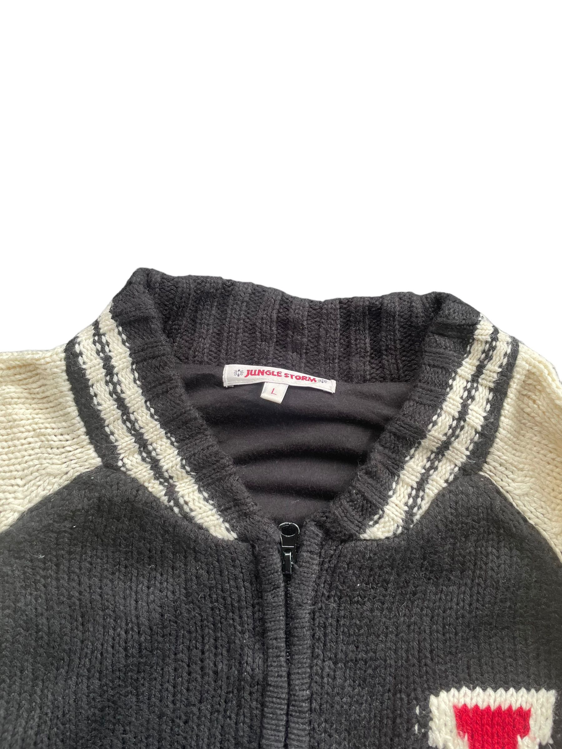 Japanese Brand Jungle Storm Knitwear Varsity Jacket Size US L / EU 52-54 / 3 - 4 Thumbnail