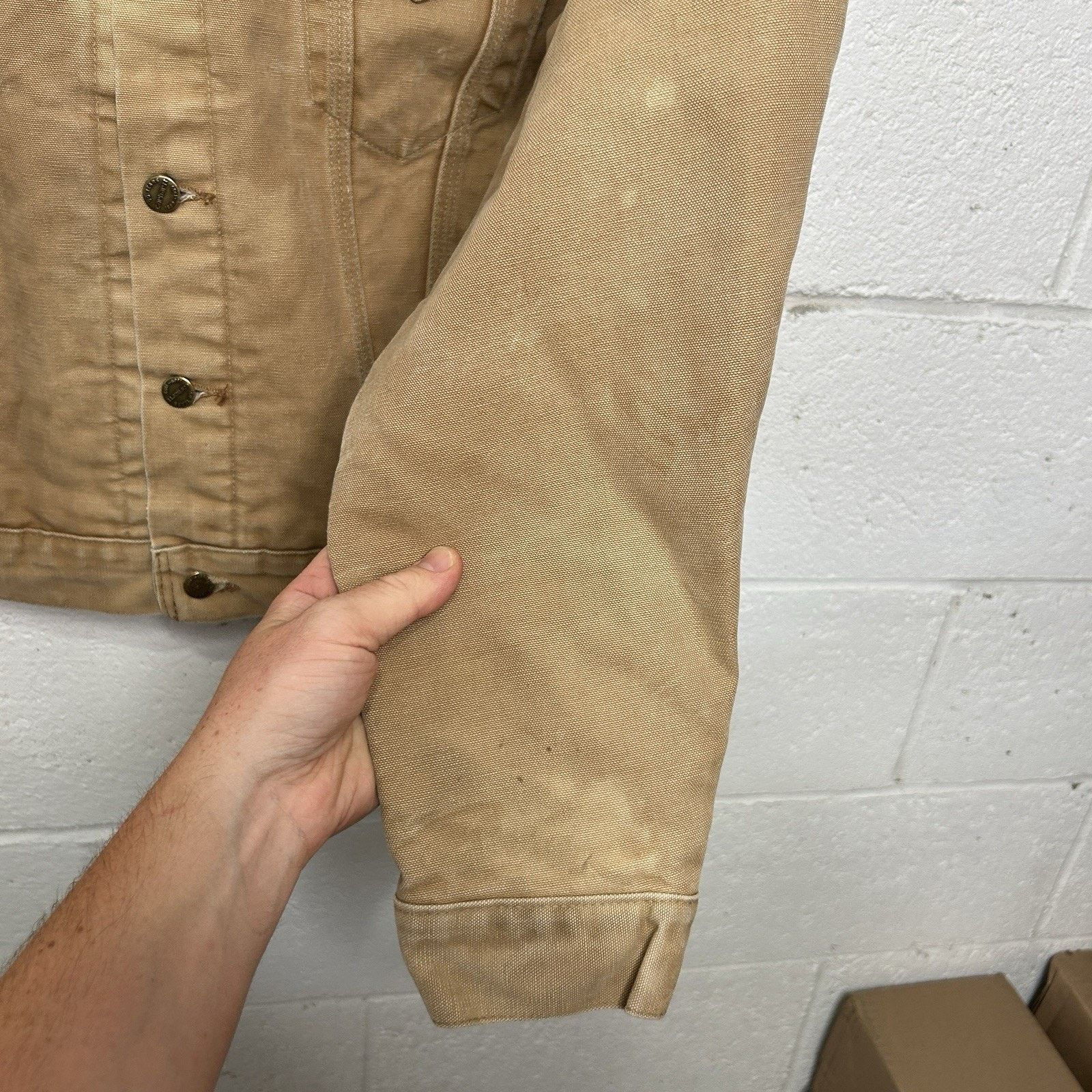 Carhartt Vintage 100 Year Carhartt Blanket-Lined Trucker Jacket “Tan" Size US M / EU 48-50 / 2 - 4 Thumbnail