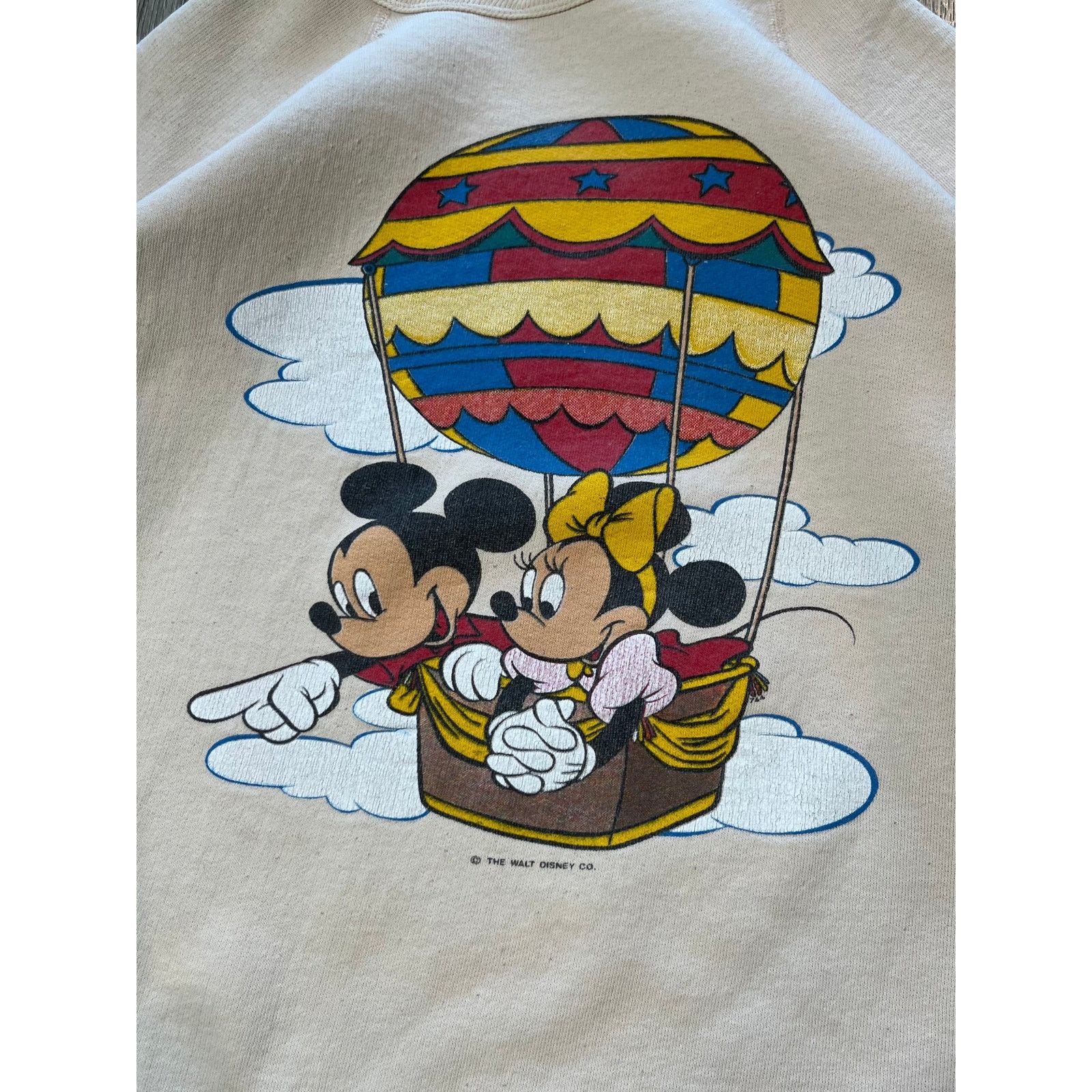 Disney 80s Walt Disney Mickey & Minnie Hot Air Balloon Crewneck S Size S / US 4 / IT 40 - 3 Thumbnail
