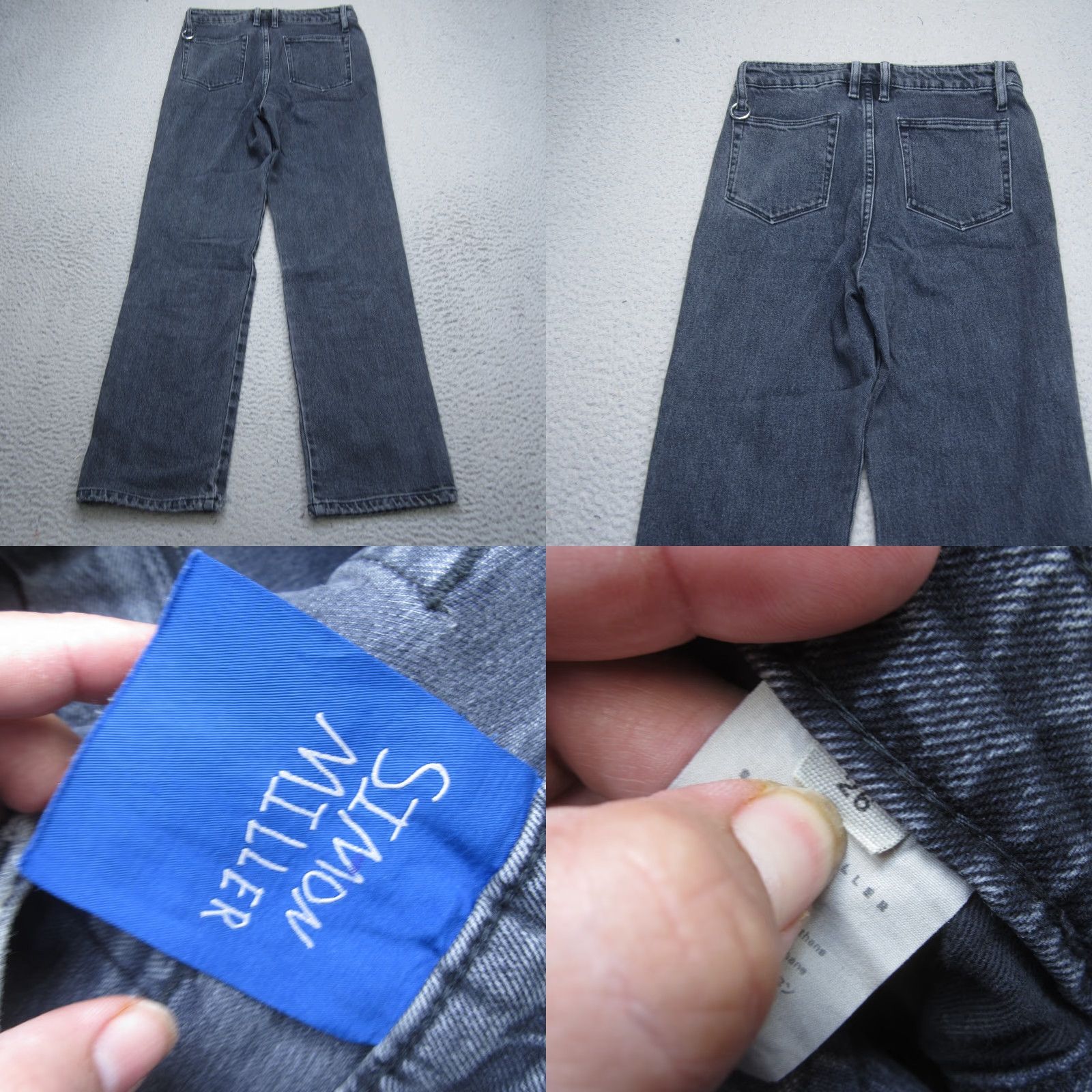 Simon Miller Simon Miller Jeans Women 26 Black Straight Faded Dark Wash Denim Jeans Women 26 Black Straight Denim 5-Pocket Design Vintage? No Size 26" / US 2 / IT 38 - 8 Thumbnail