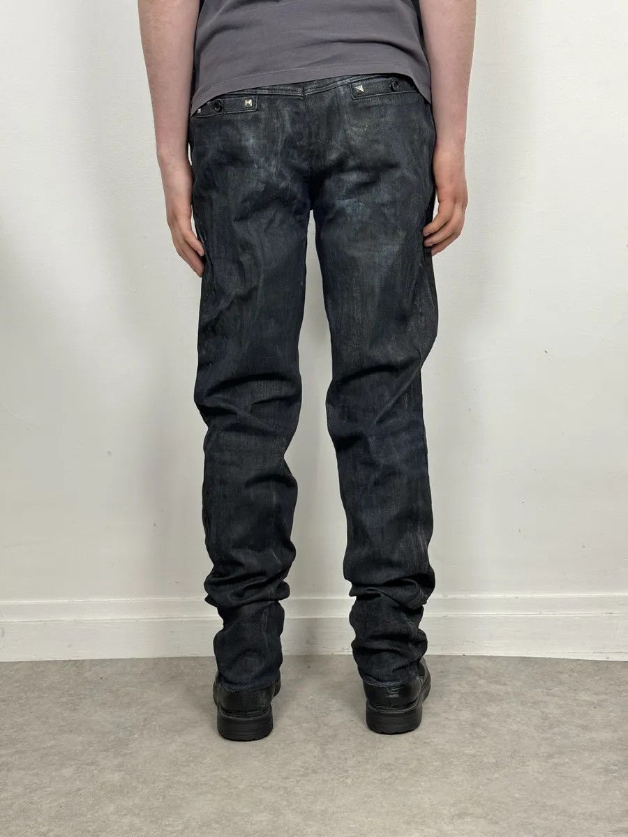 Dolce & Gabbana AW2006 Dolce & Gabbana Black Reworked Waxed Wenim Jeans Size US 32 / EU 48 - 4 Thumbnail