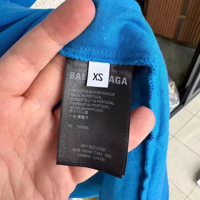 Other Balenciaga Klein Blue Slogan Short Sleeve Size US XS / EU 42 / 0 - 4 Thumbnail