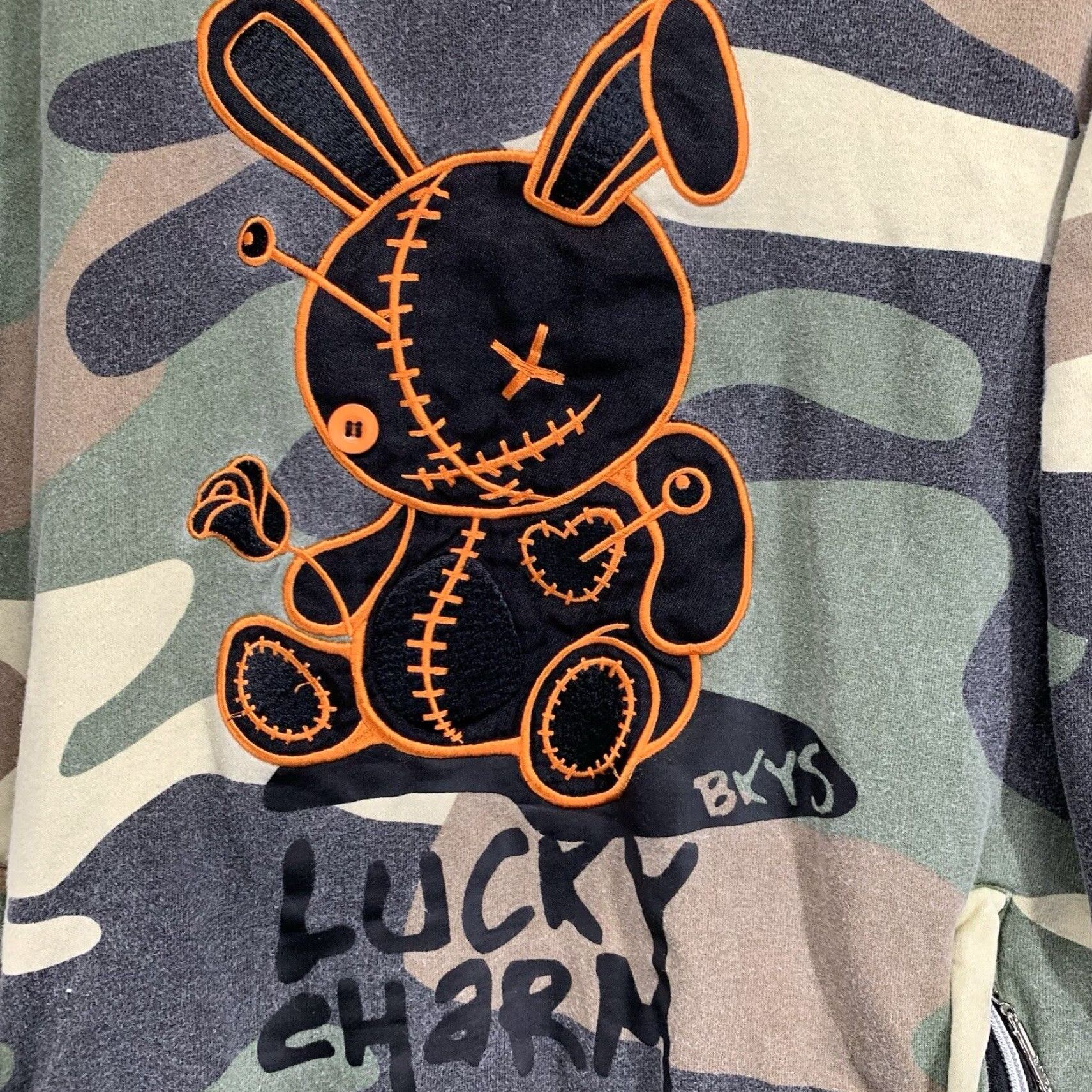 Vintage VINTAGE BKYS Hoodie Unisex Adults Small Camo Streetwear Long Sleeve Pullover Heavyweight Pockets Art Logo Size US S / EU 44-46 / 1 - 2 Thumbnail