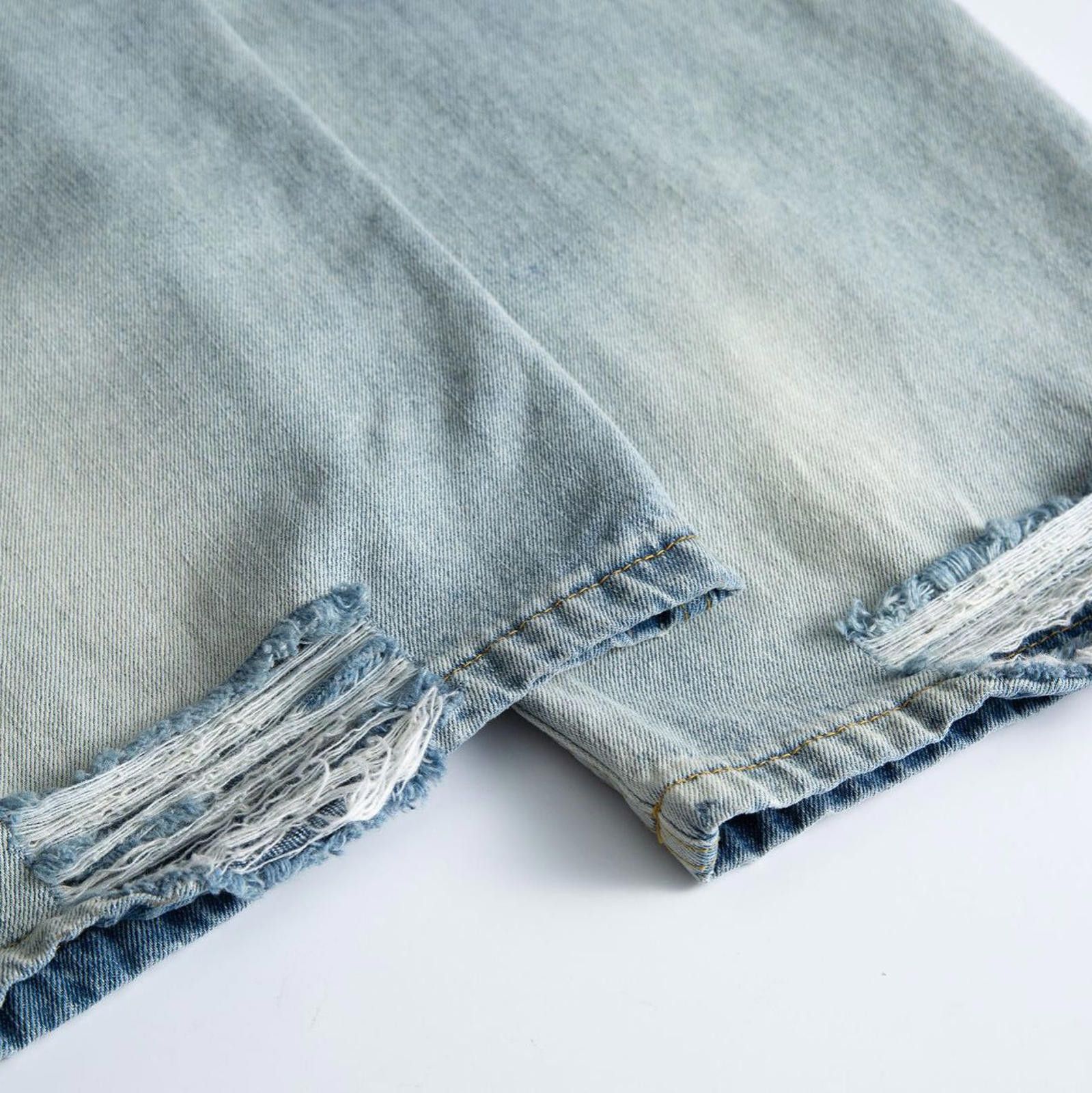 Vintage Blue Retro Washed Loose Fit Wide Leg Jeans Size US 30 / EU 46 - 5 Thumbnail