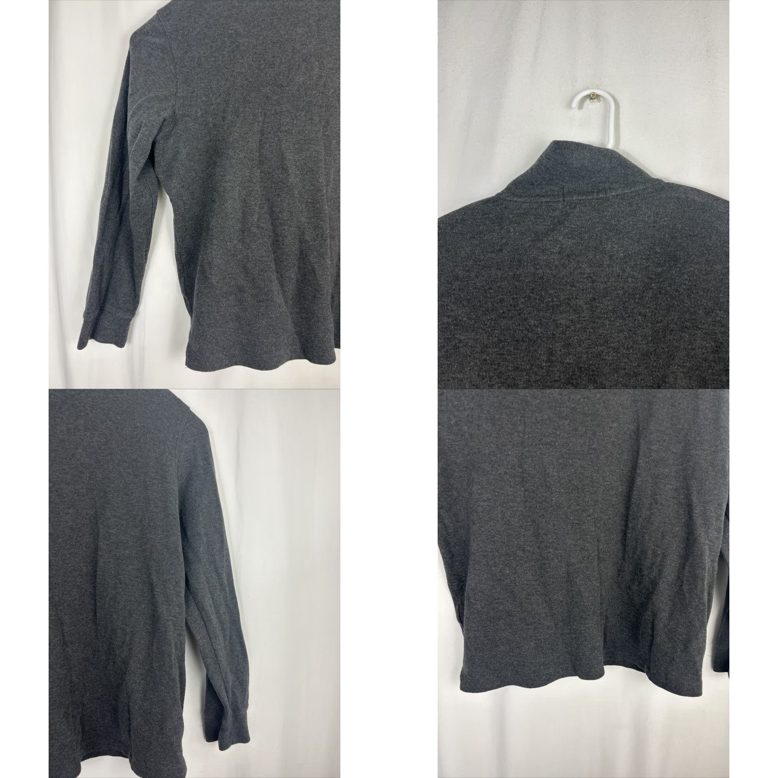 Polo Ralph Lauren Polo Ralph Lauren Sweater Men XL Estate Rib 1/4 Zip Pullover Long Sleeve Gray Mock Neck Logo Knit's 1/4 Zip Casual Mens Size US XL / EU 56 / 4 - 9 Thumbnail