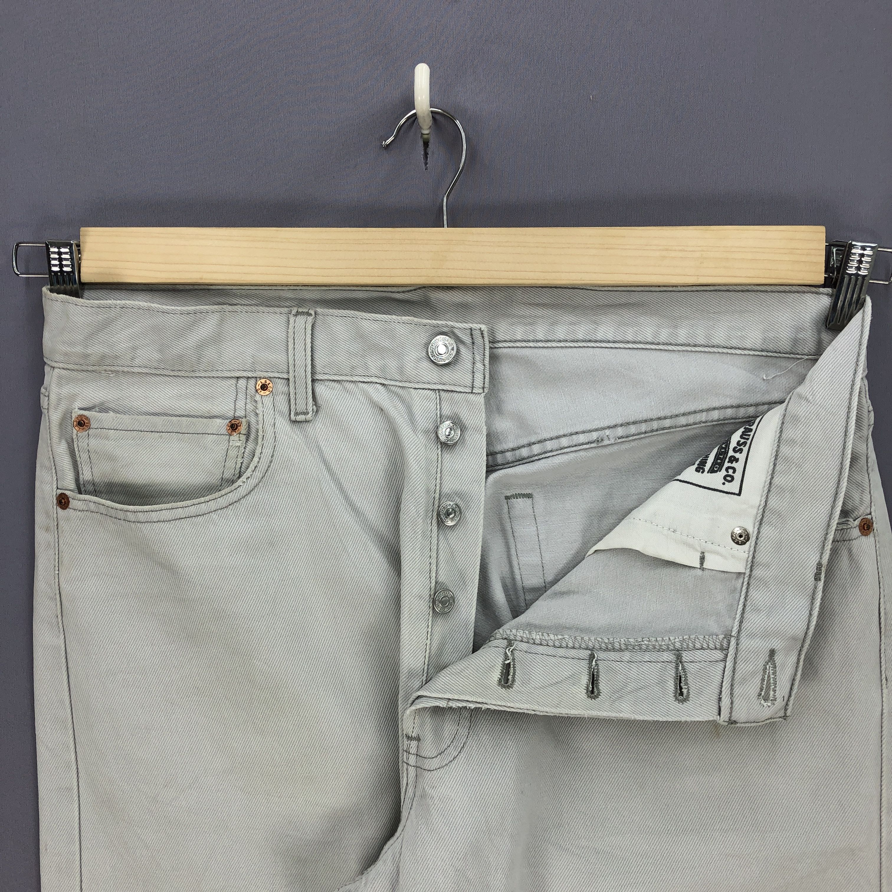 Levi's Vintage Levis 501 Jeans Flare White Button Up Denim Size US 34 / EU 50 - 8 Thumbnail