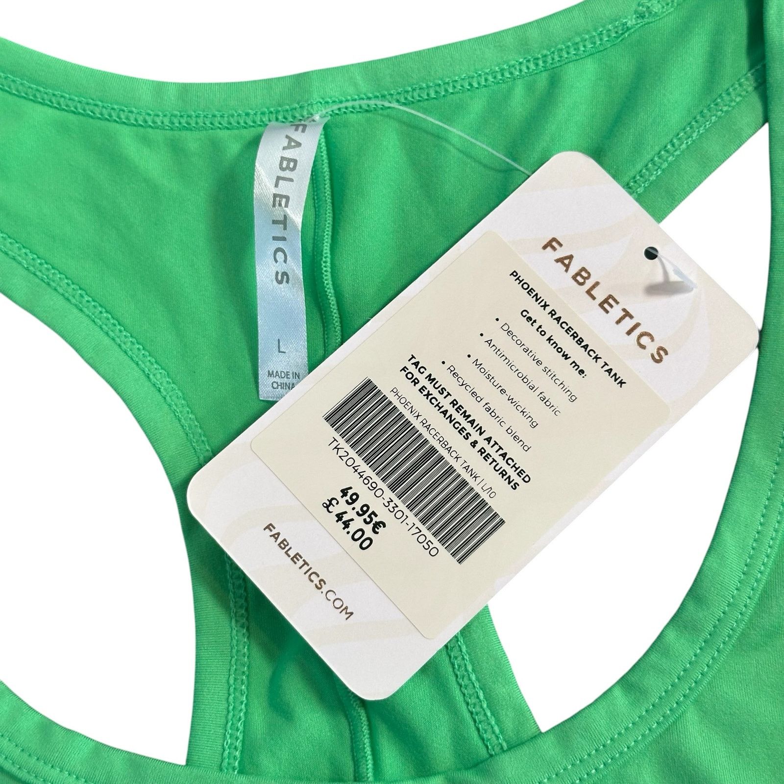 Fabletics Fabletics Women's Phoenix Racerback Tank Top Green Size L/10 Size L / US 10 / IT 46 - 5 Thumbnail
