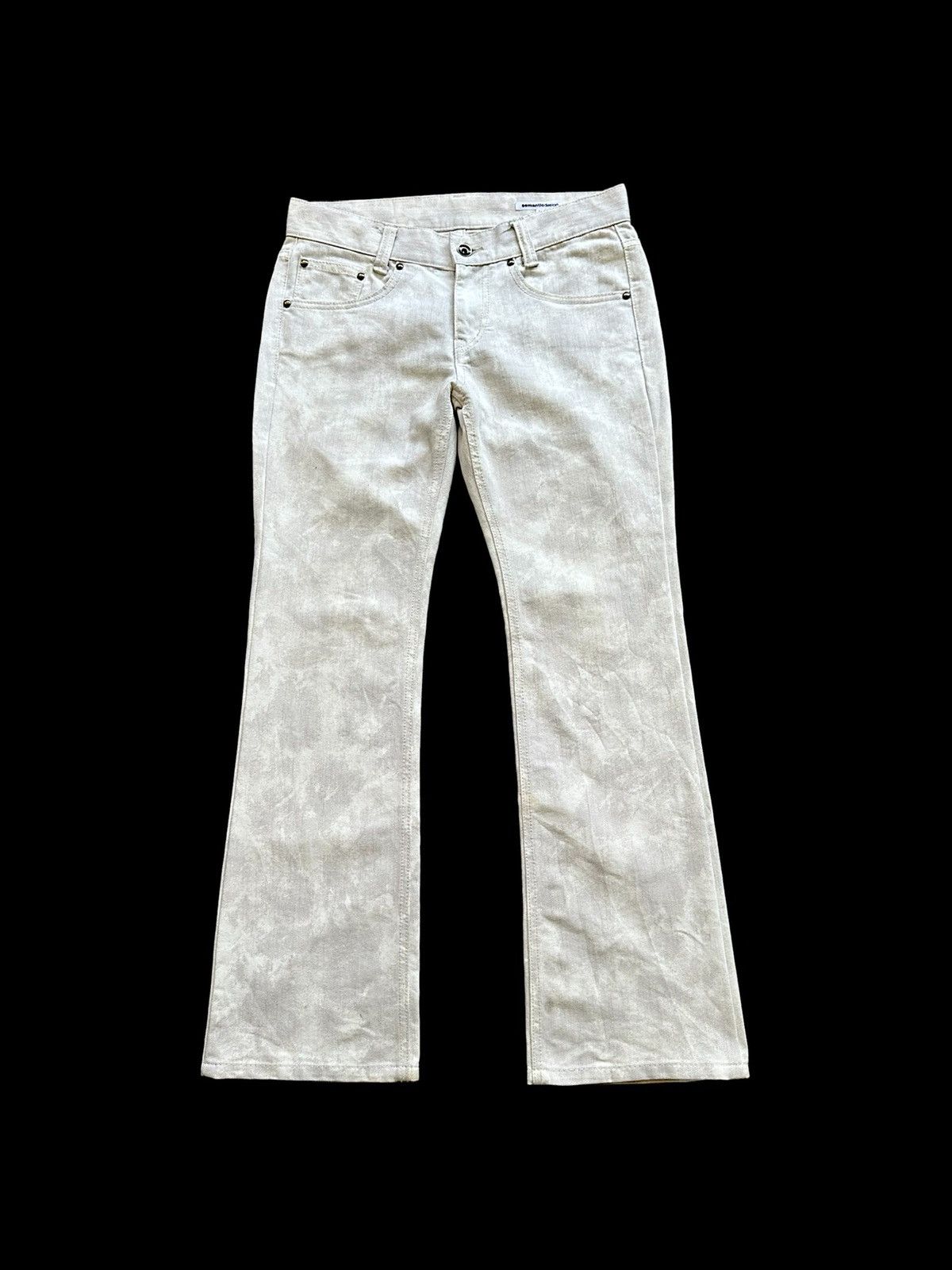 image of If Six Was Nine x Semantic Design 2000S Semanticdesign Cream Bleached Pant in Chic Cream (Size 31)