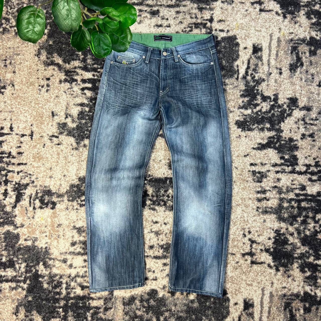 Lacoste Lacoste Avant Garde Y2K Washed Blue Denim Jeans Size US 32 / EU 48 - 2 Thumbnail