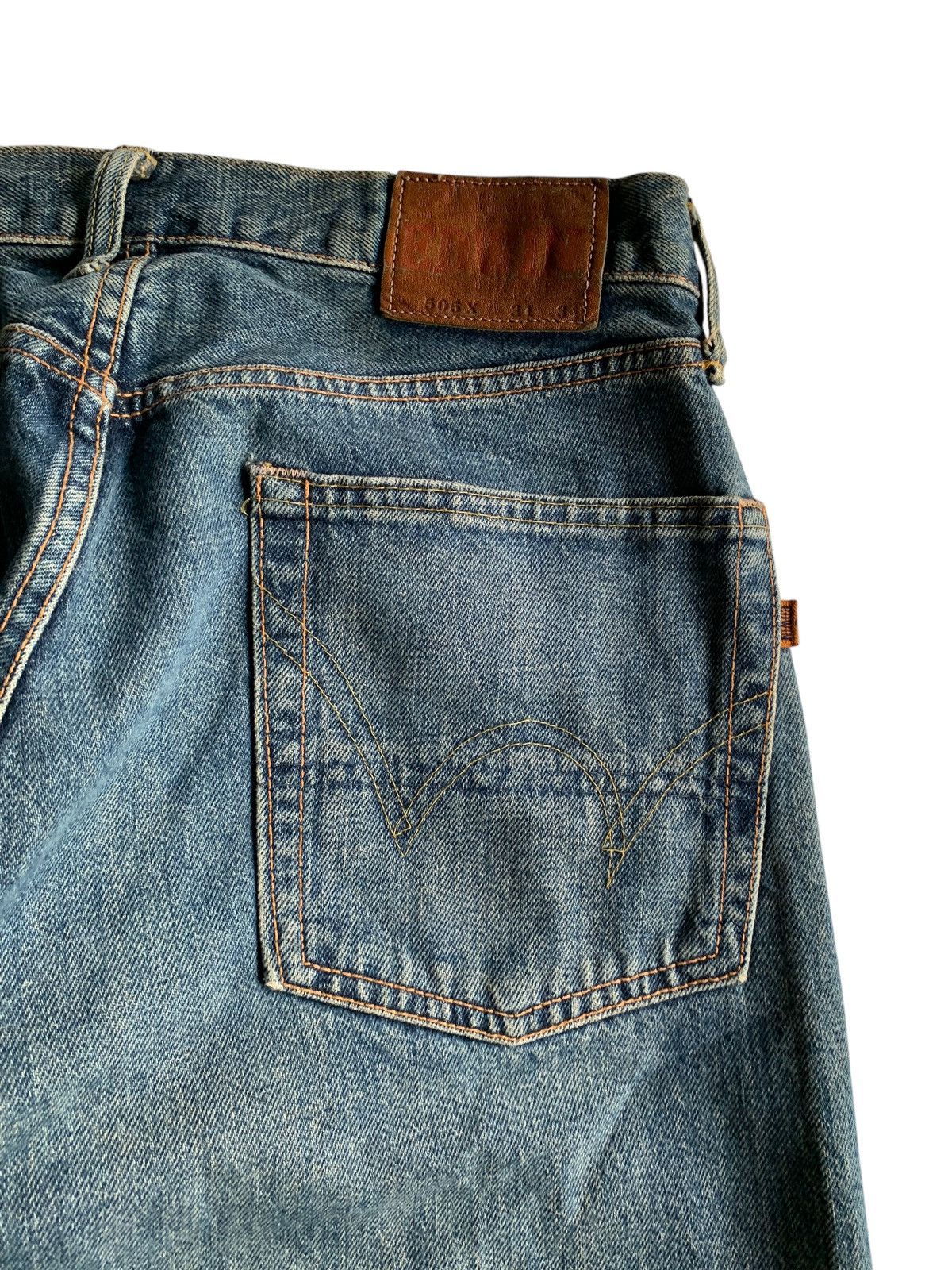 Edwin × If Six Was Nine × Kapital VINTAGE EDWIN 505X SELVEDGE BAGGY RUSTY DISTRESSED DENIM Size US 31 - 14 Thumbnail