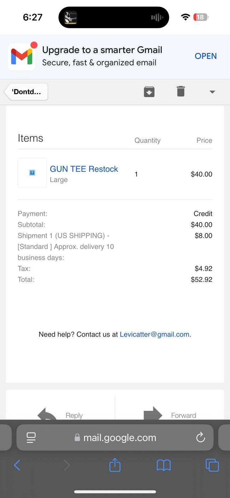 Goth Money Levi Catter DONTDODRUGS GUN TEE Size US L / EU 52-54 / 3 - 4 Thumbnail