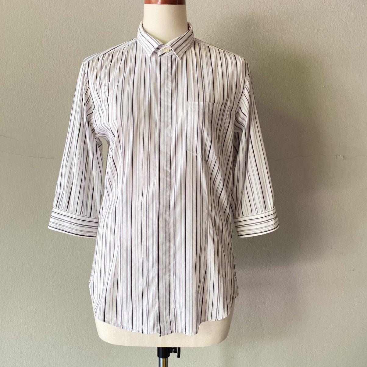 Tornado Mart TORNADO MART Striped 3/4 Sleeve Shirt Size L / US 10 / IT 46 - 17 Thumbnail
