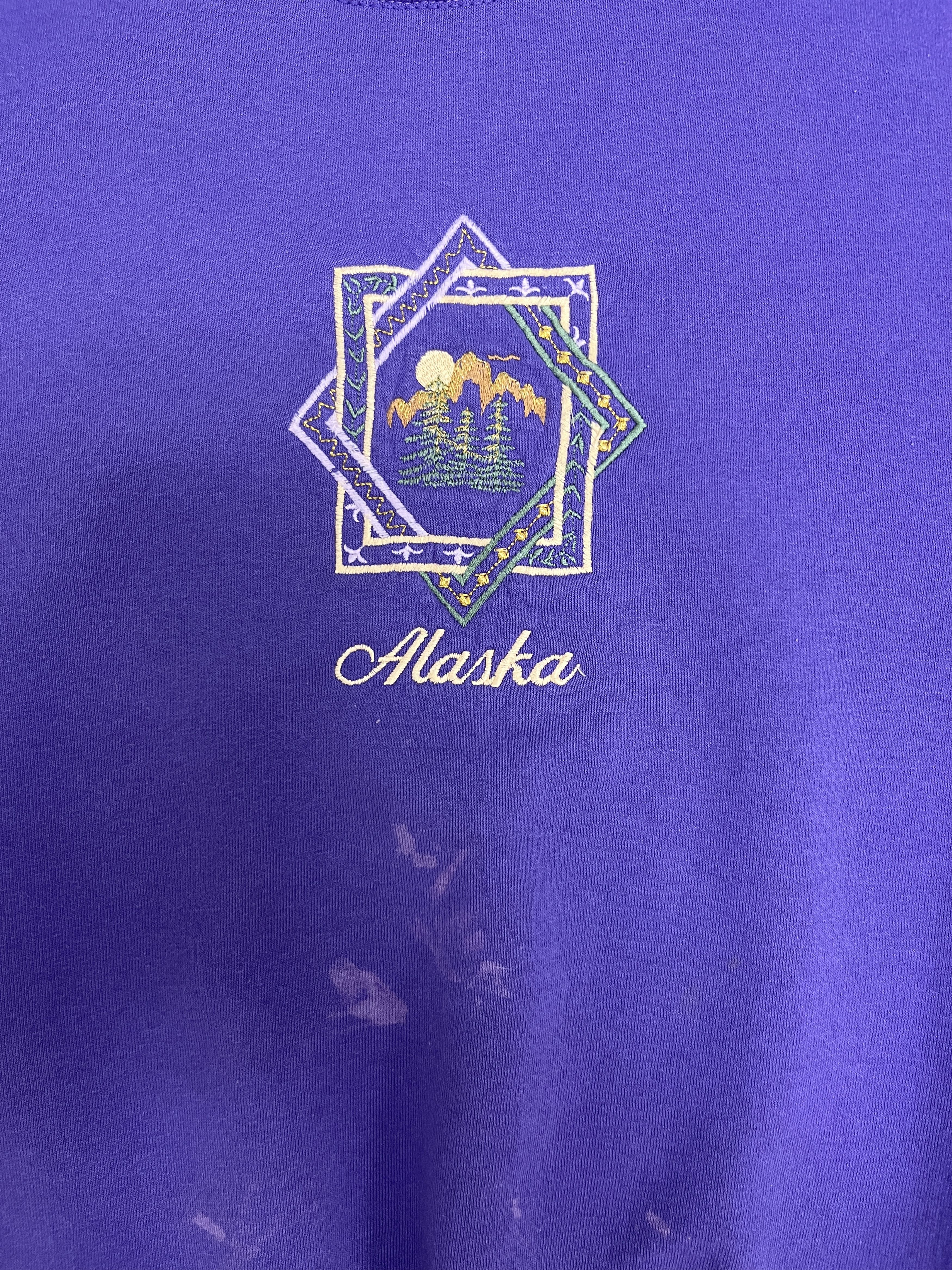 Vintage Alaska Embroidered Vintage Purple Turtleneck Sweater Size US M / EU 48-50 / 2 - 2 Thumbnail
