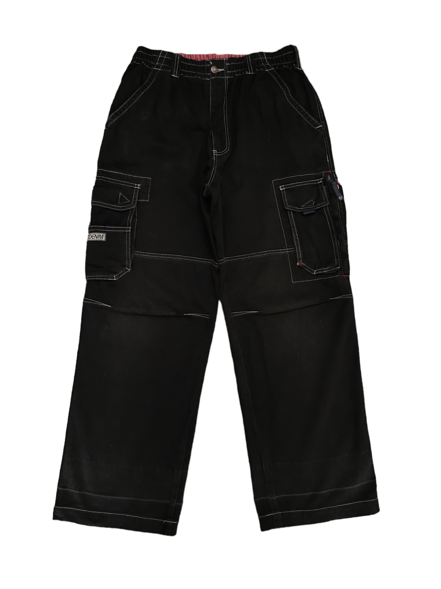 Hobo Baggy Jeans Hobo Multi Pocket Cargo Denim Wide Leg Jnco Size US 33 - 1 Thumbnail