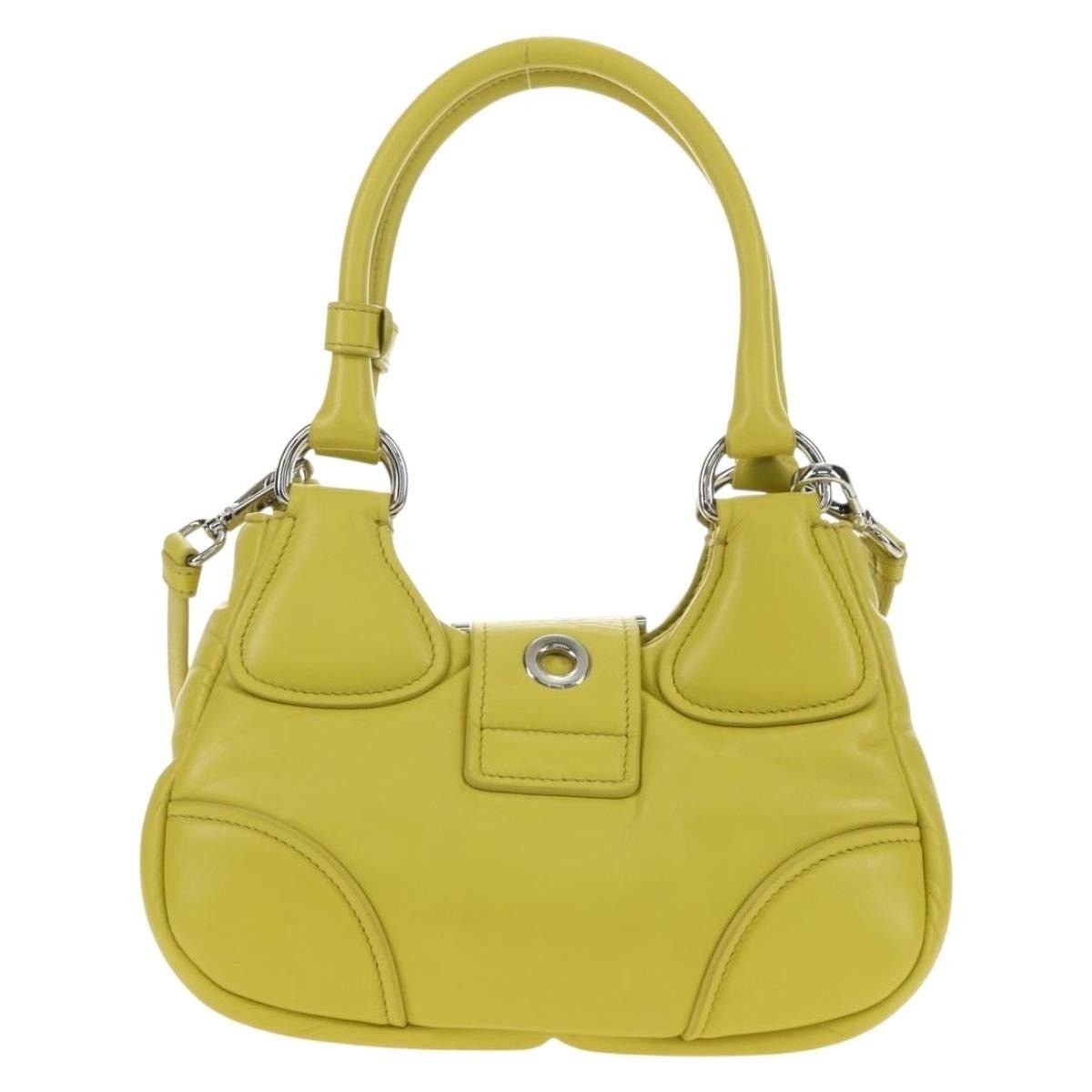 Prada Prada Saffiano Galleria Handbag Yellow Size ONE SIZE - 2 Thumbnail