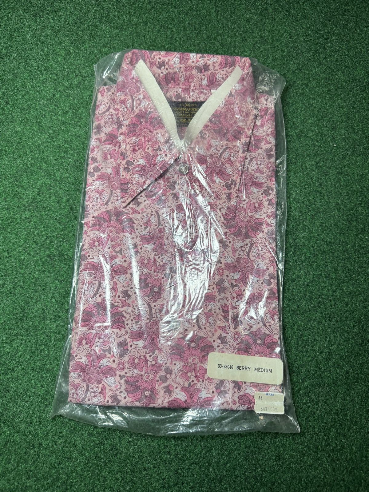 Sears Vintage 70s Deadstock Sears Berry Paisley Button Up Shirt Size US L / EU 52-54 / 3 - 2 Thumbnail