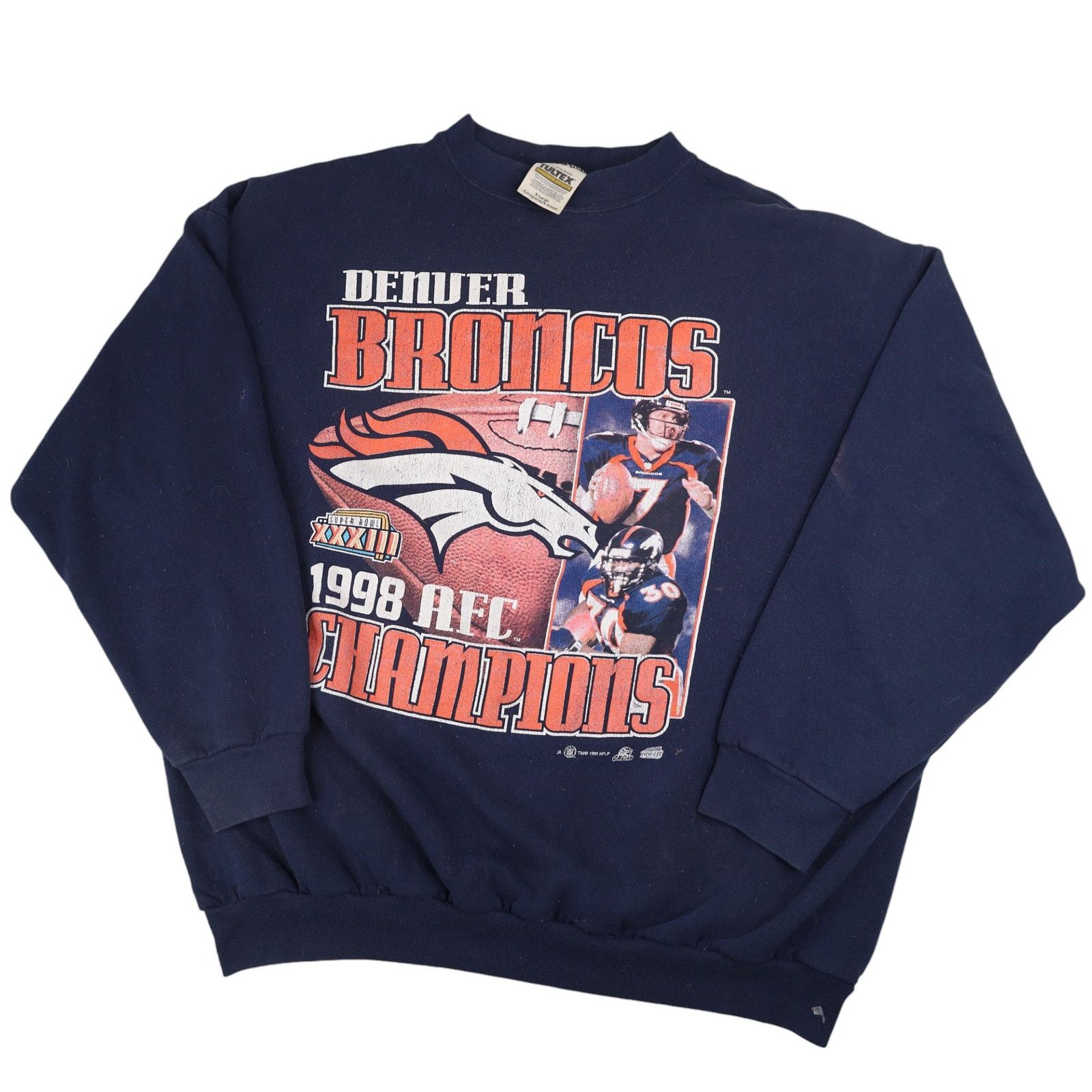 NFL × Vintage Vintage 90s Denver Broncos Champions Graphic Sweatshirt Size US XL / EU 56 / 4 - 1 Thumbnail