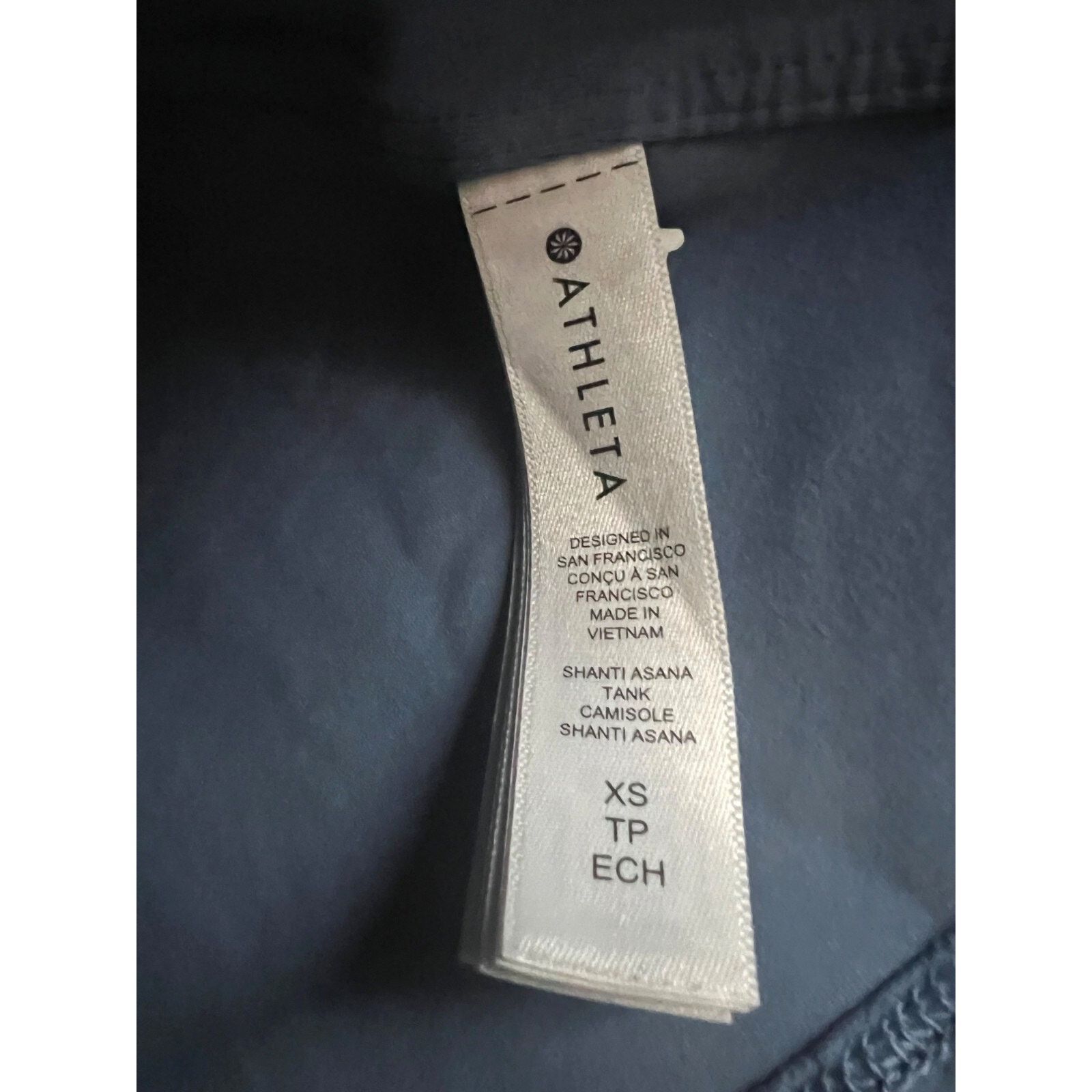 Athleta Athleta Shanti Asana Blue Yoga Tank Top Camisole XS Stretch Size XS / US 0-2 / IT 36-38 - 5 Thumbnail