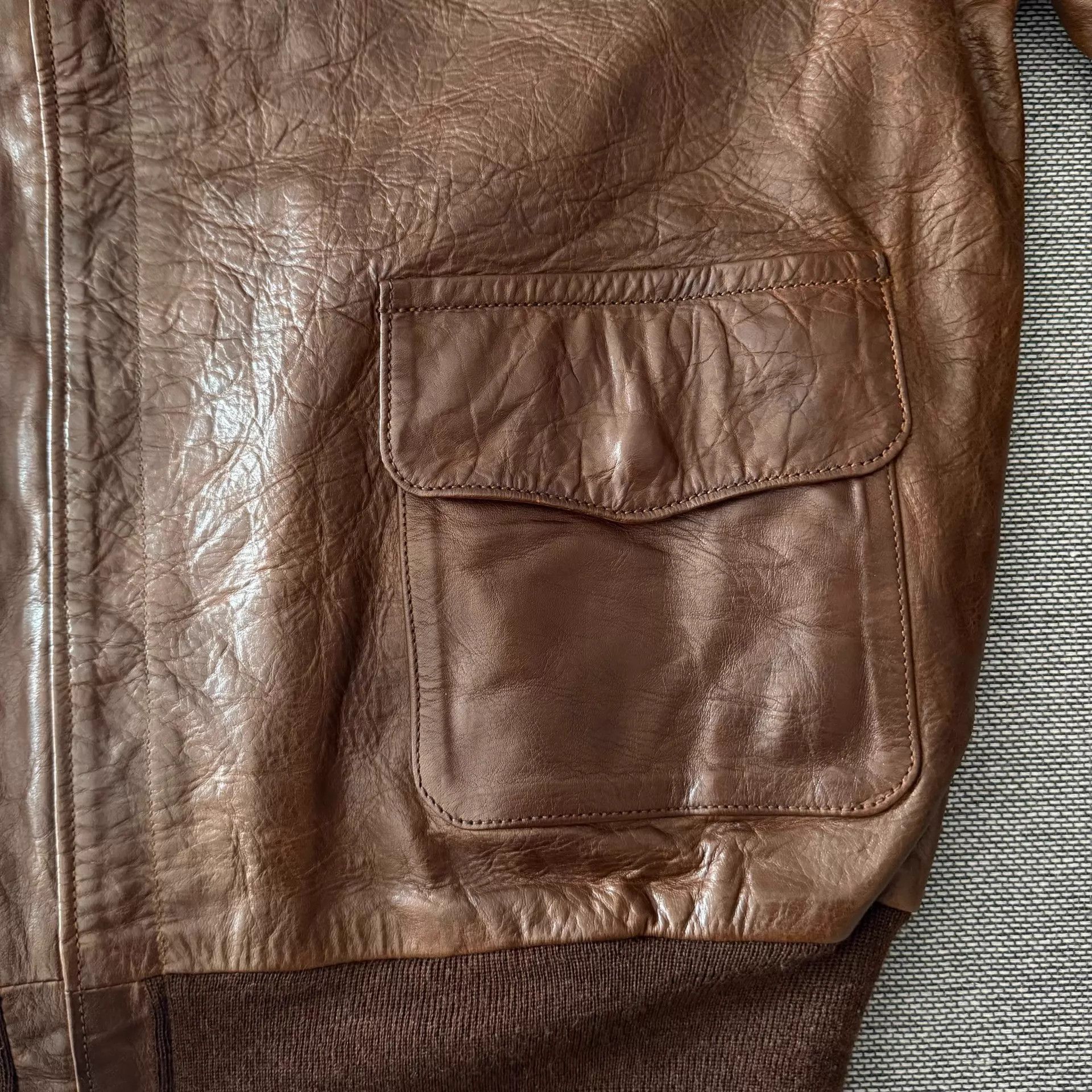 Eastman Leather Clothing Eastman Leather Vegan Horsehide A2 Jacket Brn 48 Size US M / EU 48-50 / 2 - 5 Thumbnail