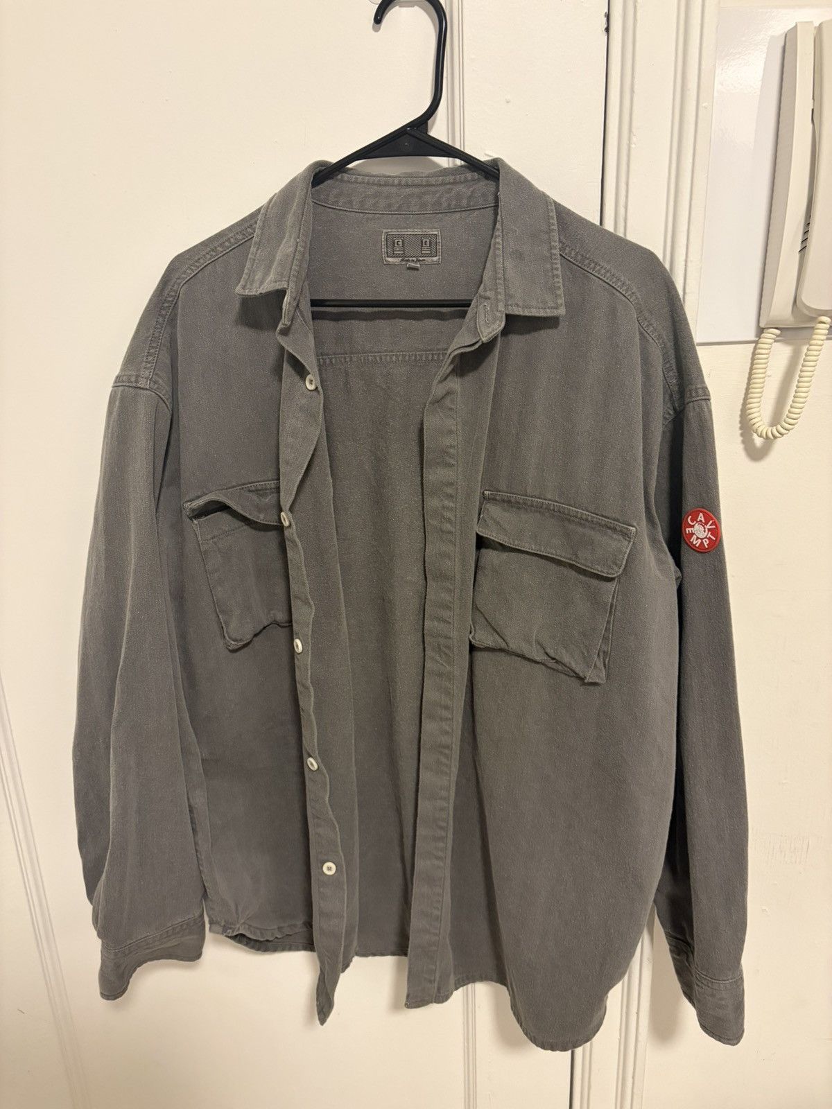 Cav Empt Cav Empt Washed Grey Button Up Shirt Size US L / EU 52-54 / 3 - 1 Thumbnail