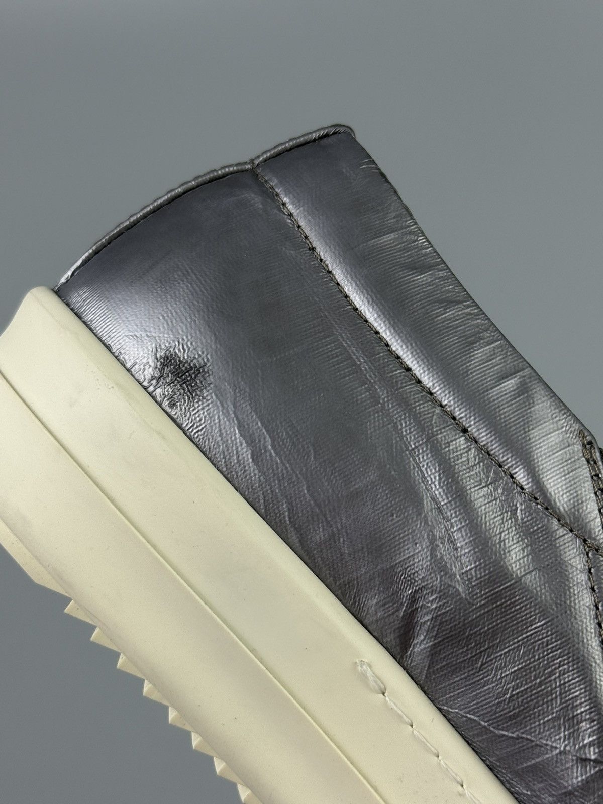 Rick Owens Drkshdw Rick Owens Drkshdw - Silver Slip on Boat Sneakers Size US 7 / EU 40 - 16 Thumbnail
