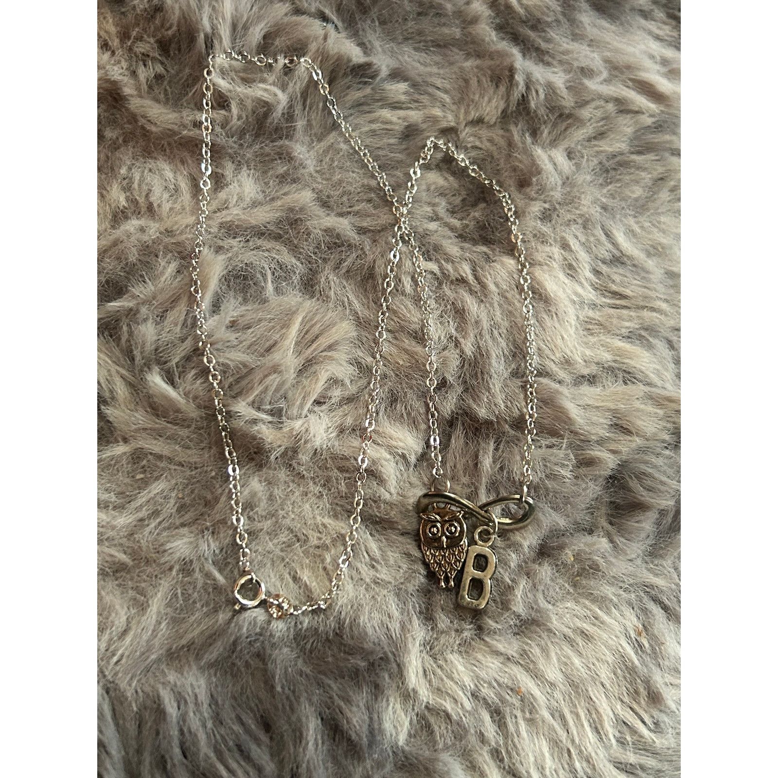 Jewelry Infinity owl & initial “B” charm slider 750 necklace Size ONE SIZE - 13 Thumbnail