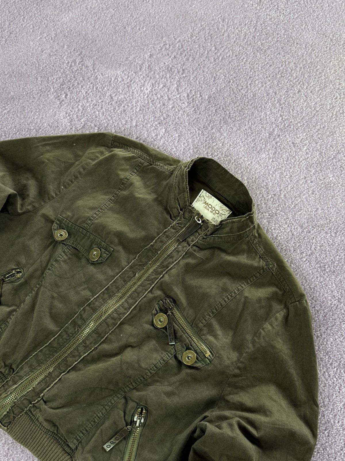 If Six Was Nine Japanese Vibe Vintage 00s Military Cropped Jacket Size M / US 6-8 / IT 42-44 - 6 Thumbnail