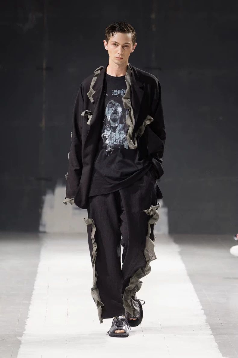 Yohji Yamamoto Yohji Yamamoto 24 SS Over Breathing Portrait Long Sleeve T Size US L / EU 52-54 / 3 - 3 Thumbnail