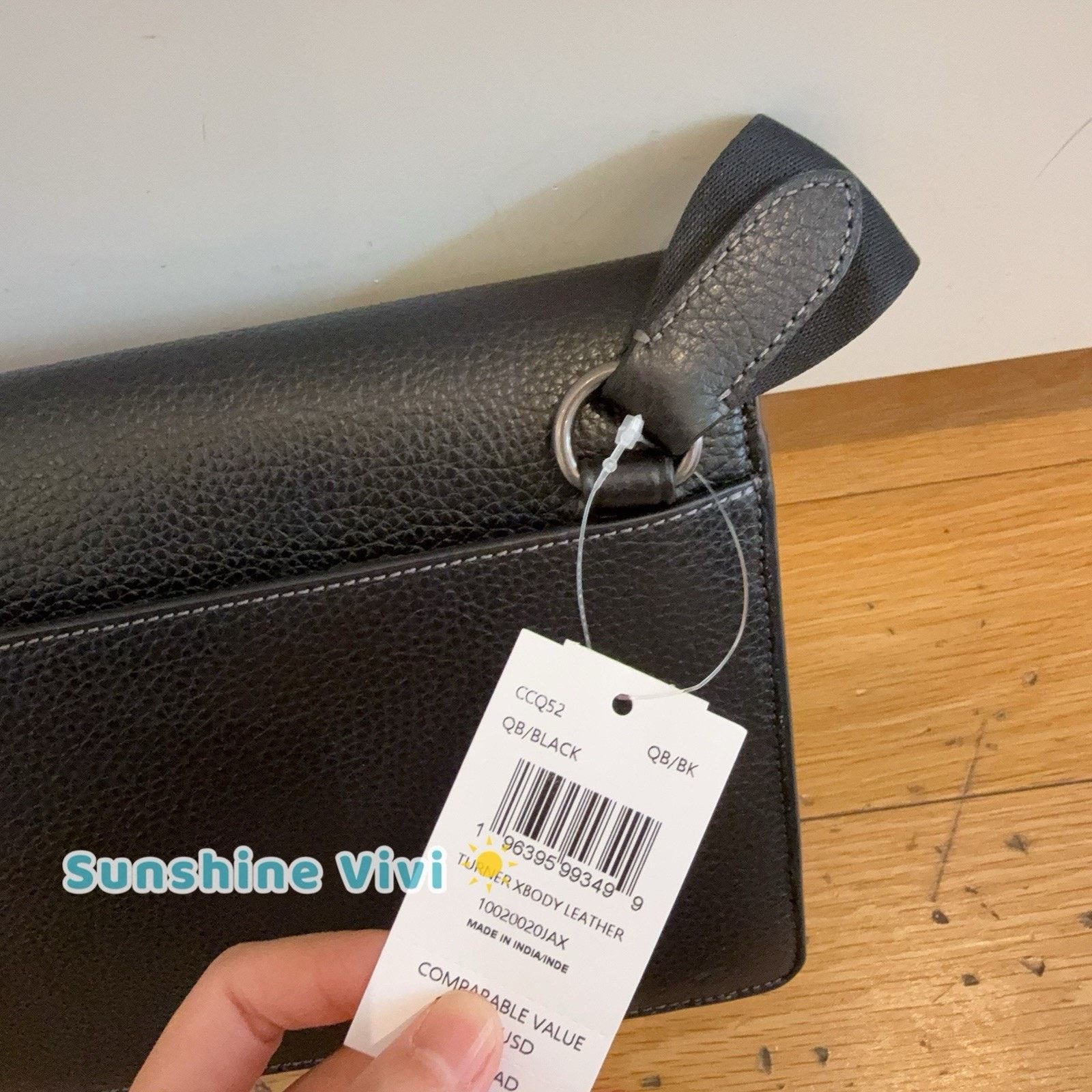 Coach NWT Coach Turner Flap Crossbody Bag Black leather CCQ52 Size ONE SIZE - 4 Thumbnail
