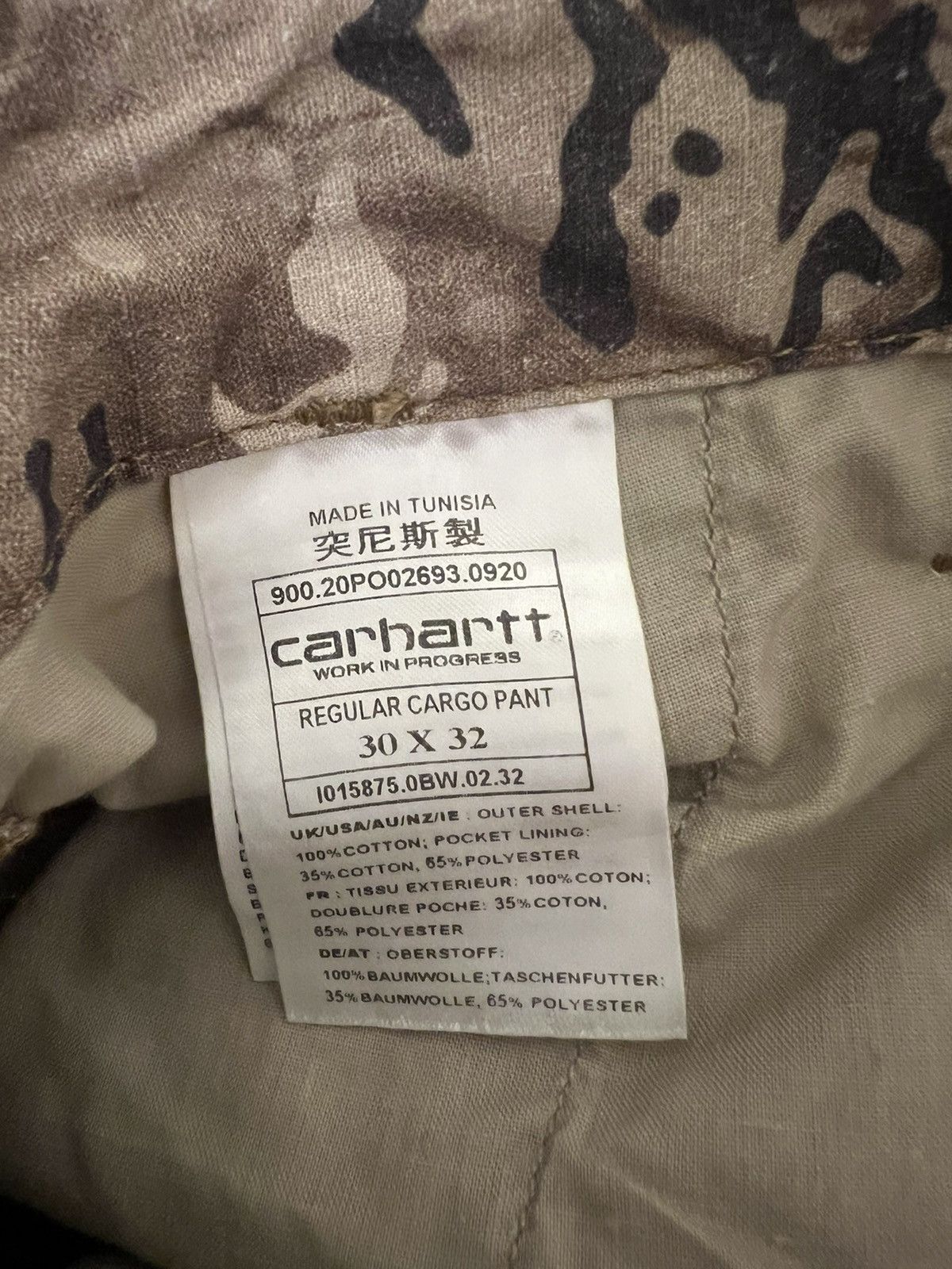 Carhartt Wip Carhartt Camo Print Cargo Pants Size US 30 / EU 46 - 6 Thumbnail