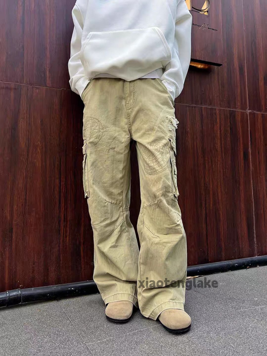 Designer × Japanese Brand × Vintage Washed faded cleanfit skate hiphop cargo pattern pants Size US 32 / EU 48 - 5 Thumbnail
