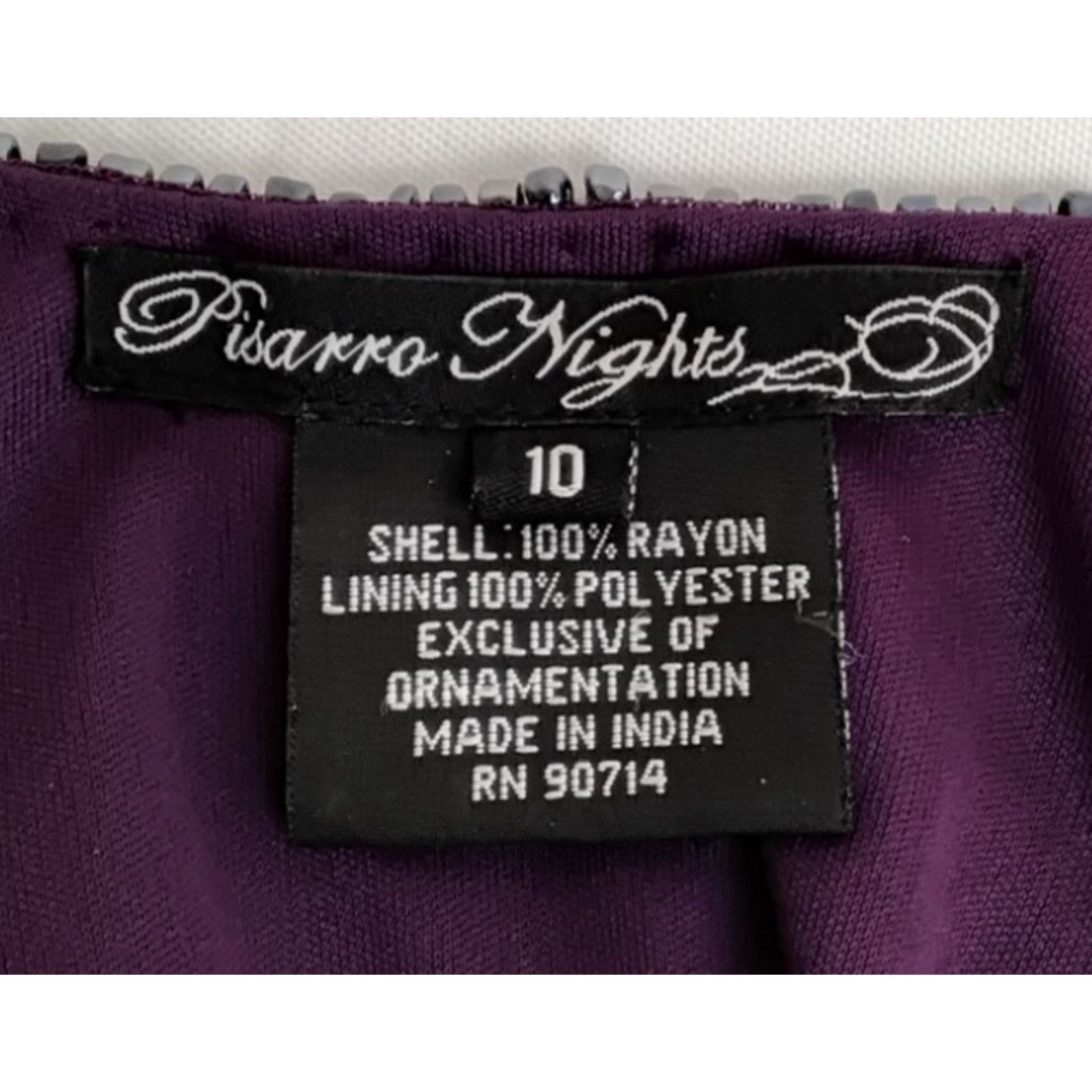 Other Pisarro Nights Carbon Beaded Dress Women's 10 Purple NWT Size L / US 10 / IT 46 - 8 Thumbnail