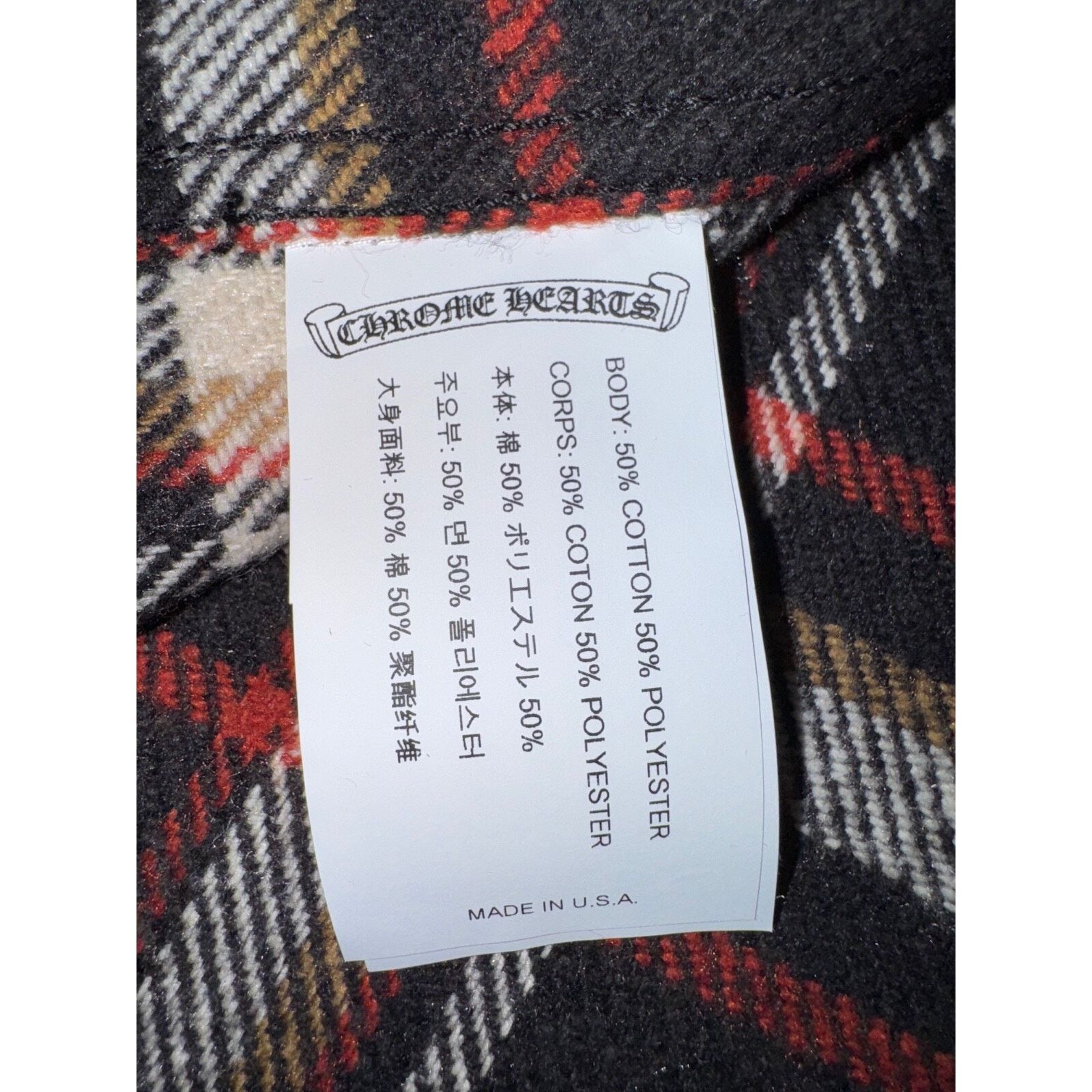 Chrome Hearts Chrome Hearts Flannel Black Check Button Down Long Size US L / EU 52-54 / 3 - 13 Thumbnail